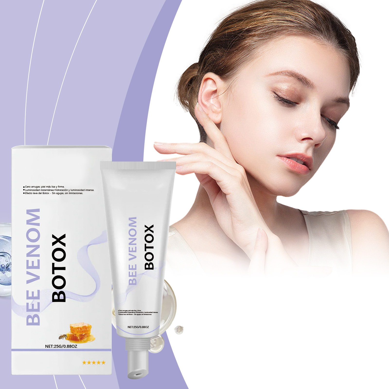 Bee Venom Moisturizing Cream Deep Hydration Mild Care Delicate Skin Daily Skincare Nourish Moisturize Facial Lotion Soft Smooth Gentle Protect