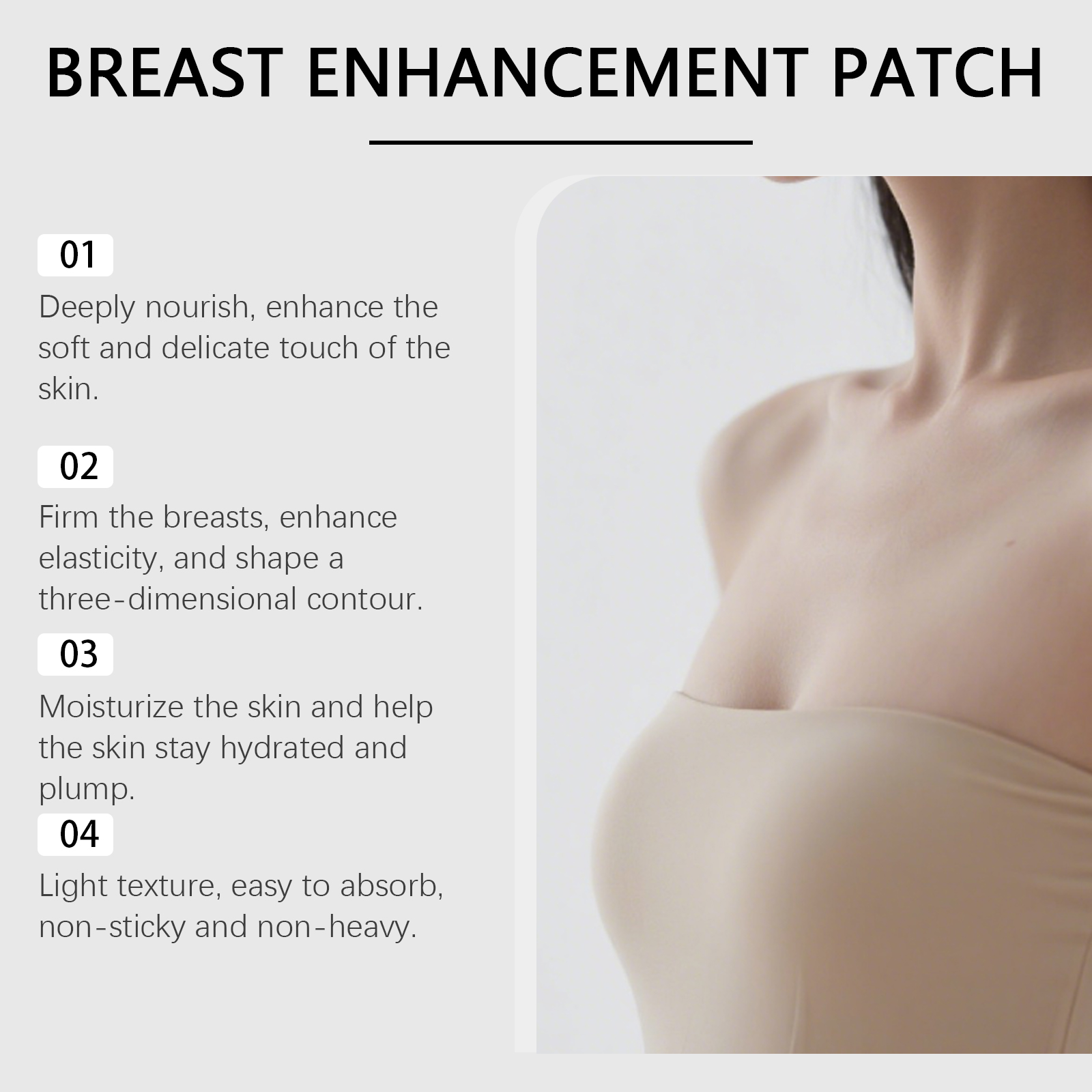 Plant Extract Breast Care Patch For Women Nourish Soft Elastic Plump Uplift Figure Skin Charm Daily