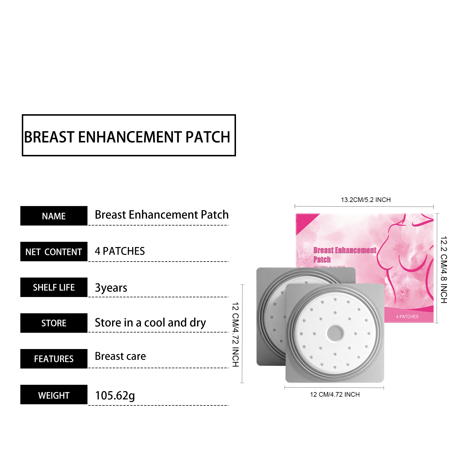 Plant Extract Breast Care Patch For Women Nourish Soft Elastic Plump Uplift Figure Skin Charm Daily