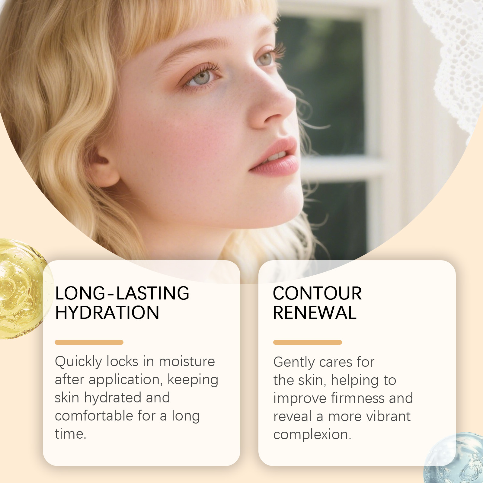 Facial Moisturizing Cream Mild Care Hydrating Nourishing Locking Moisture Elastic Smooth Daily Skin Care Lotion