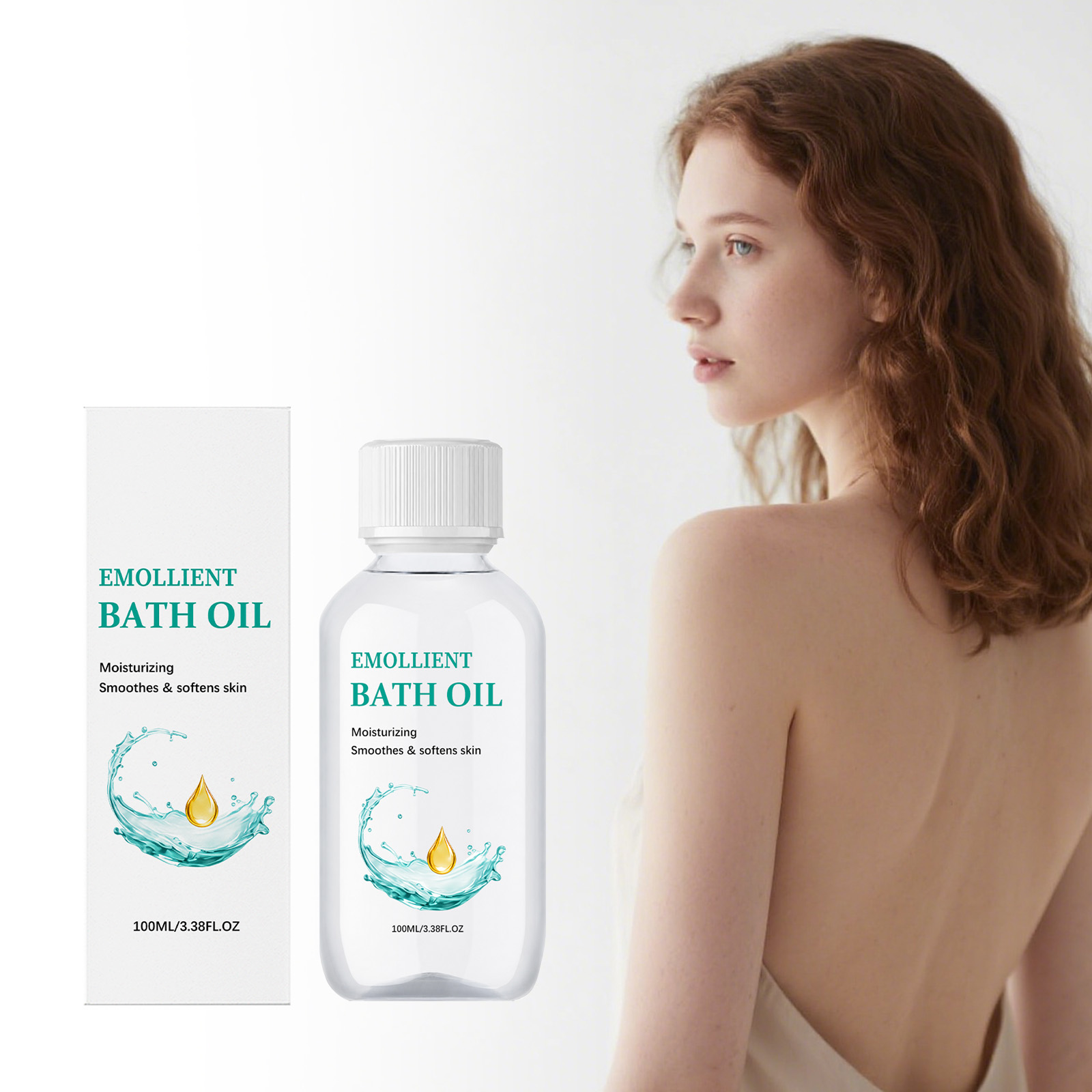 Moisturizing Bath Oil Smooth Delicate Fresh Herbal Scent Rinse Easily No Residue Skin Friendly Whole Body Care