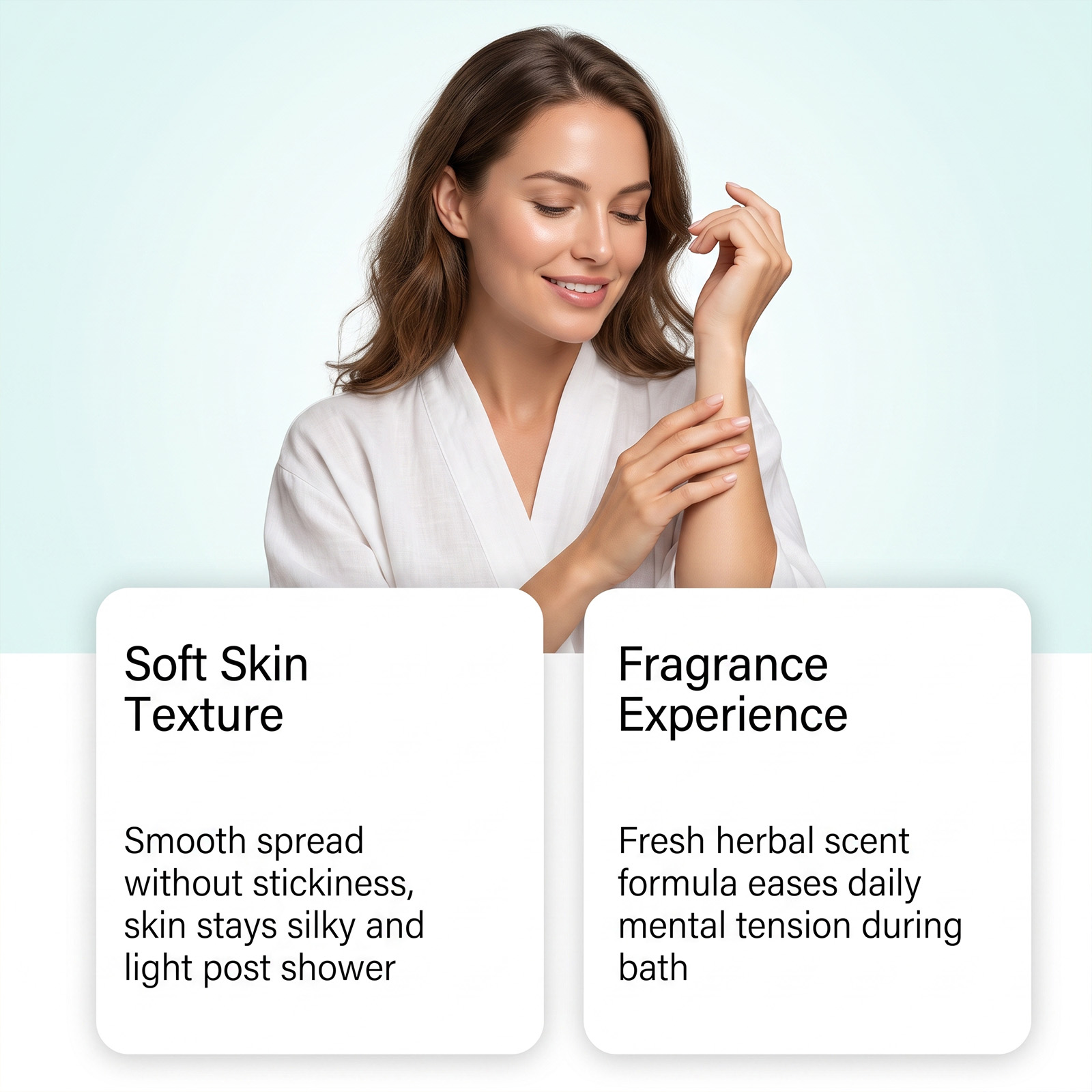 Moisturizing Bath Oil Smooth Delicate Fresh Herbal Scent Rinse Easily No Residue Skin Friendly Whole Body Care