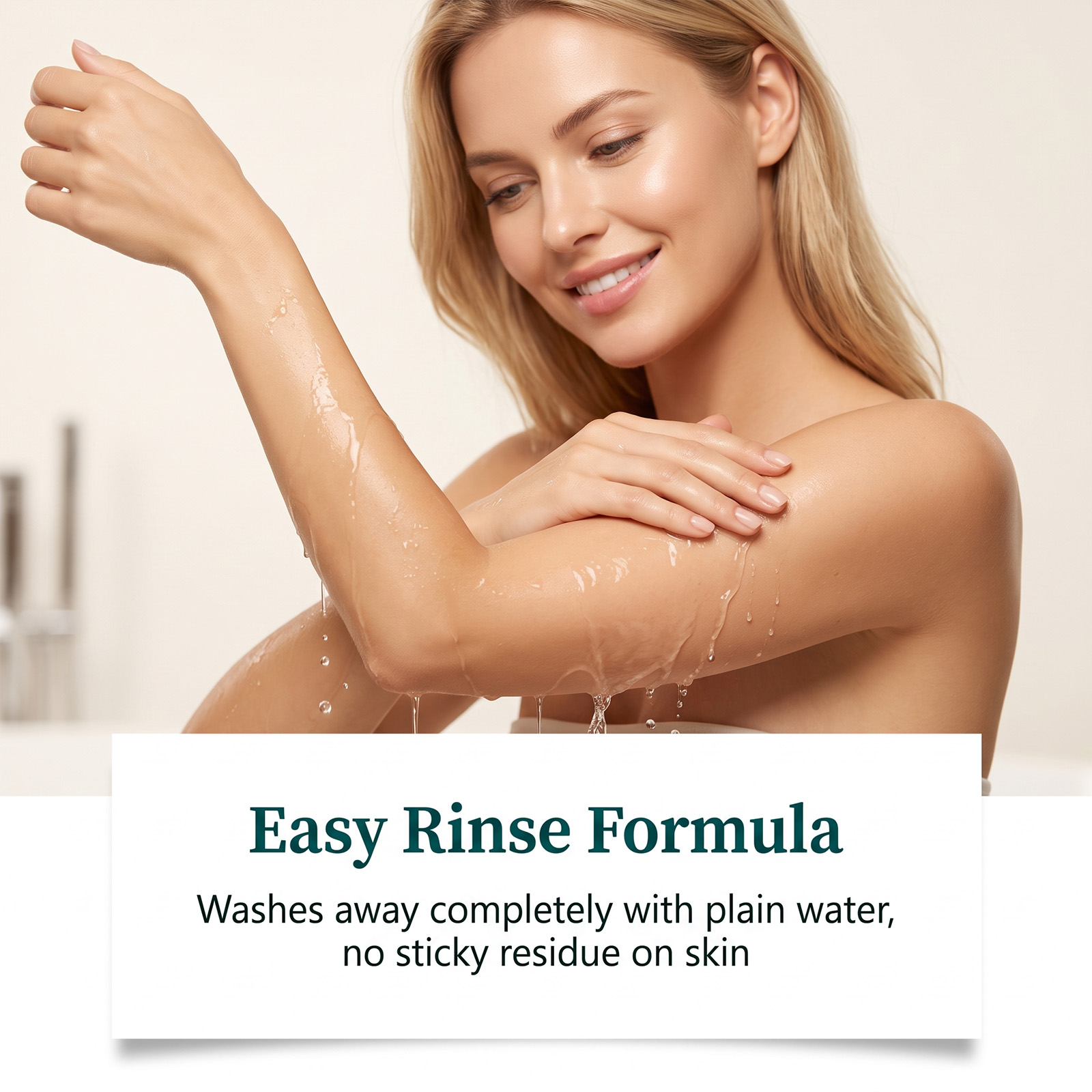 Moisturizing Bath Oil Smooth Delicate Fresh Herbal Scent Rinse Easily No Residue Skin Friendly Whole Body Care