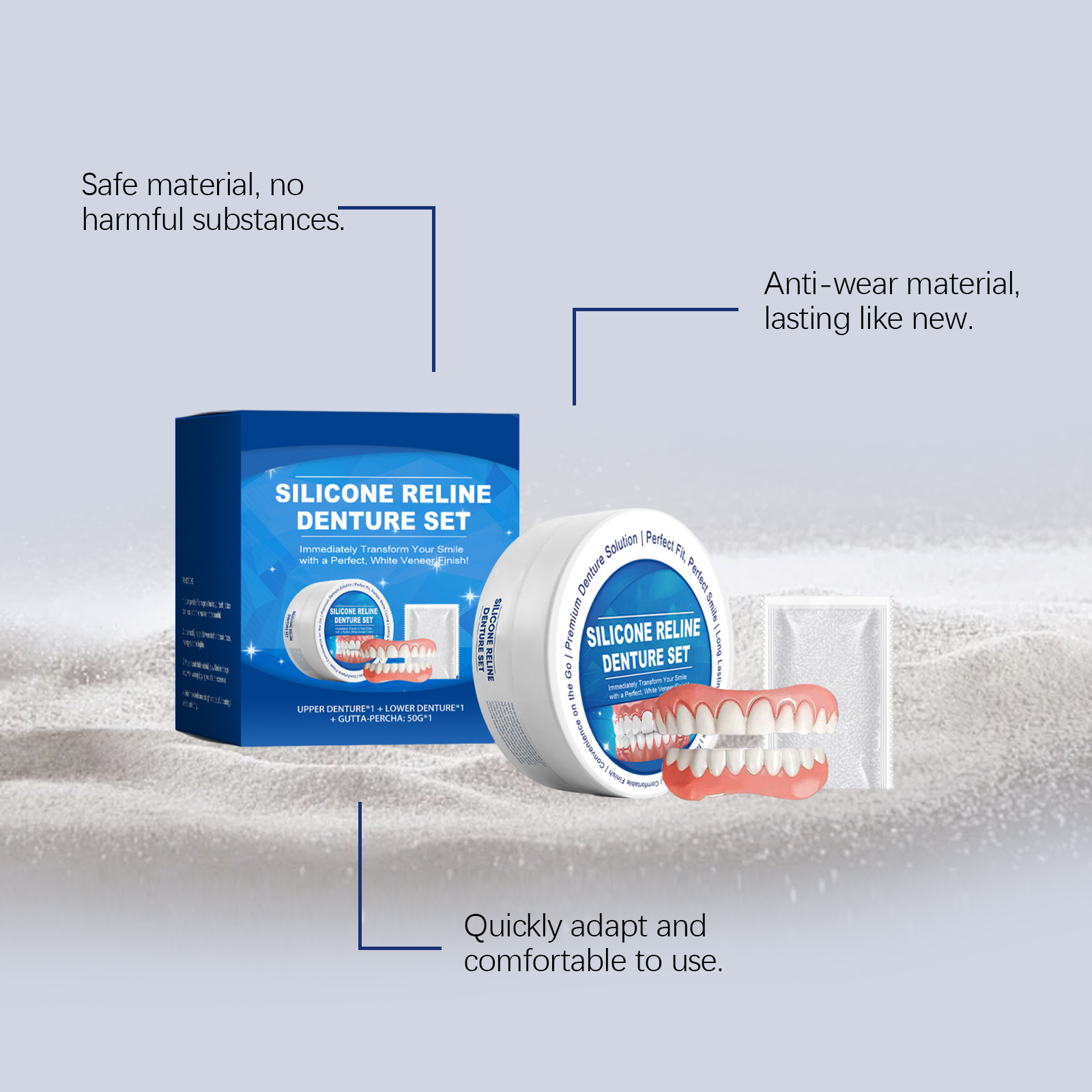 Cosmetic Teeth Cover Set Modify Teeth Fill Gaps Comfort Nice Boost Smile Oral Care
