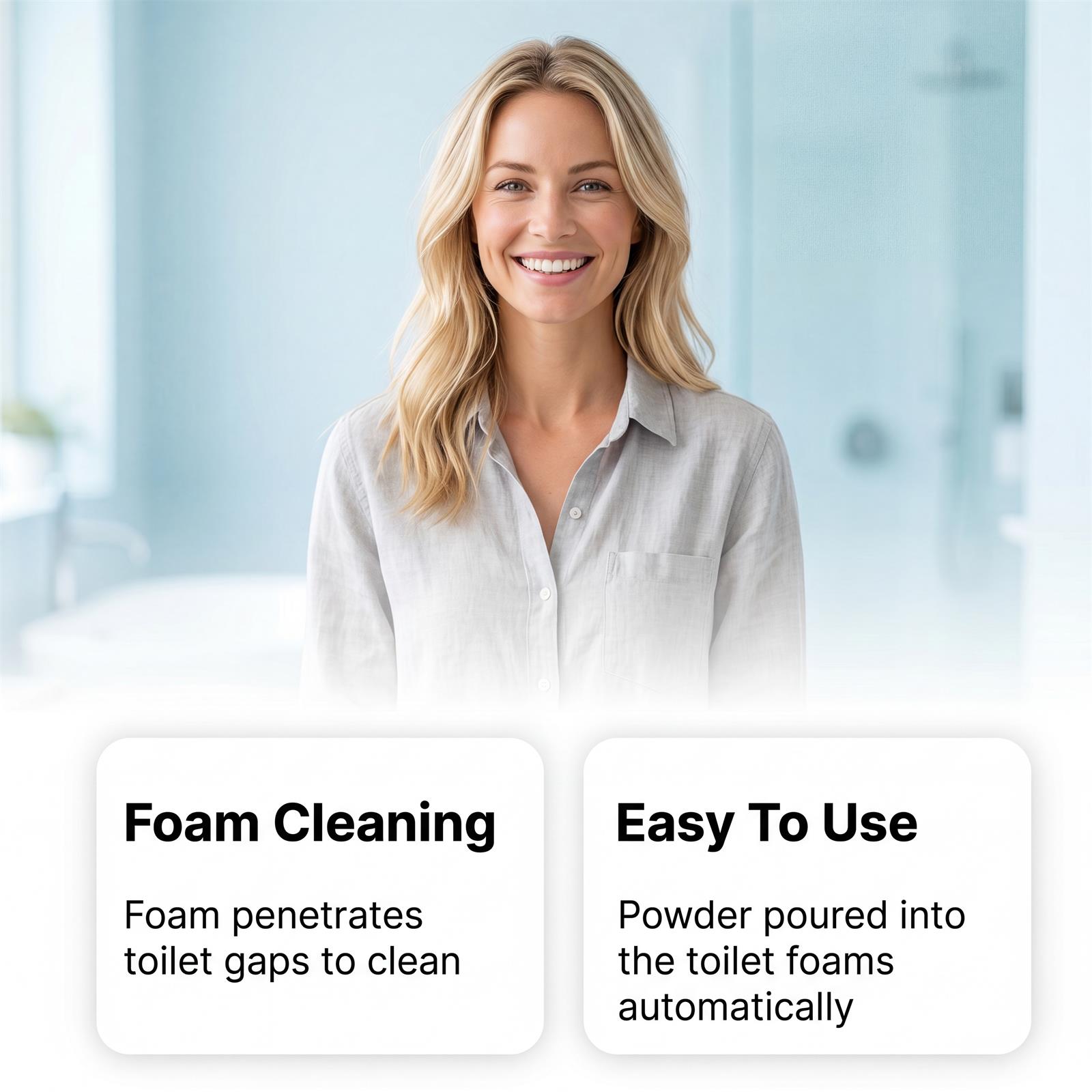 Toilet Cleaning Powder Mild Formula Easily Dissolves Protect Ceramic Glaze Remove Odors Strip Stubborn Stains