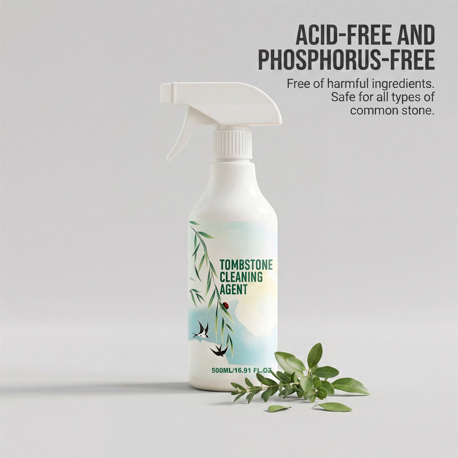 Monument Cleaning Spray Mild Stain Remover Renovate Brighten Purify Maintain Stone Surfaces