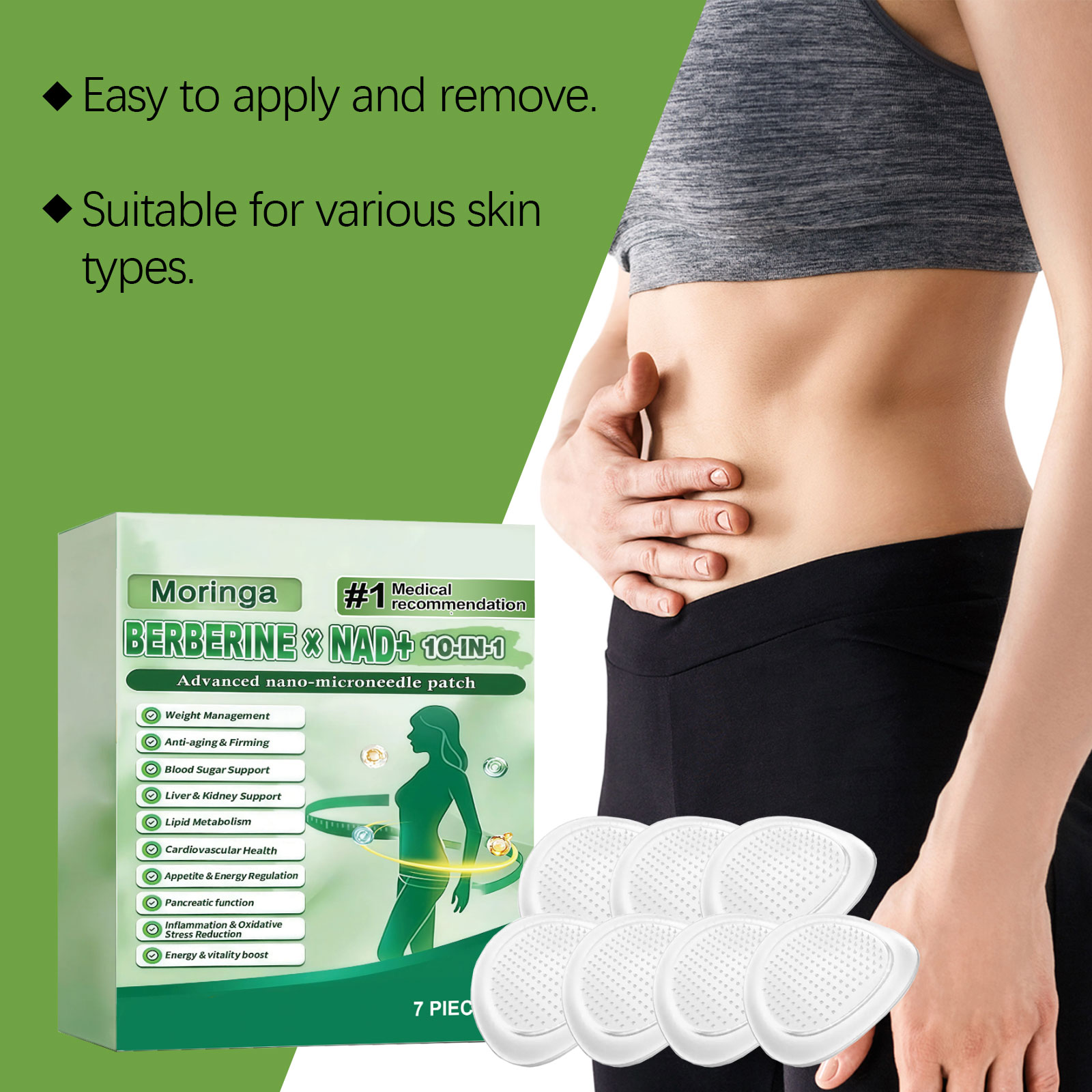 Body Care Patch Mild Formula Lightweight Breathable Skin Friendly Portable Simple Daily Body Treatment