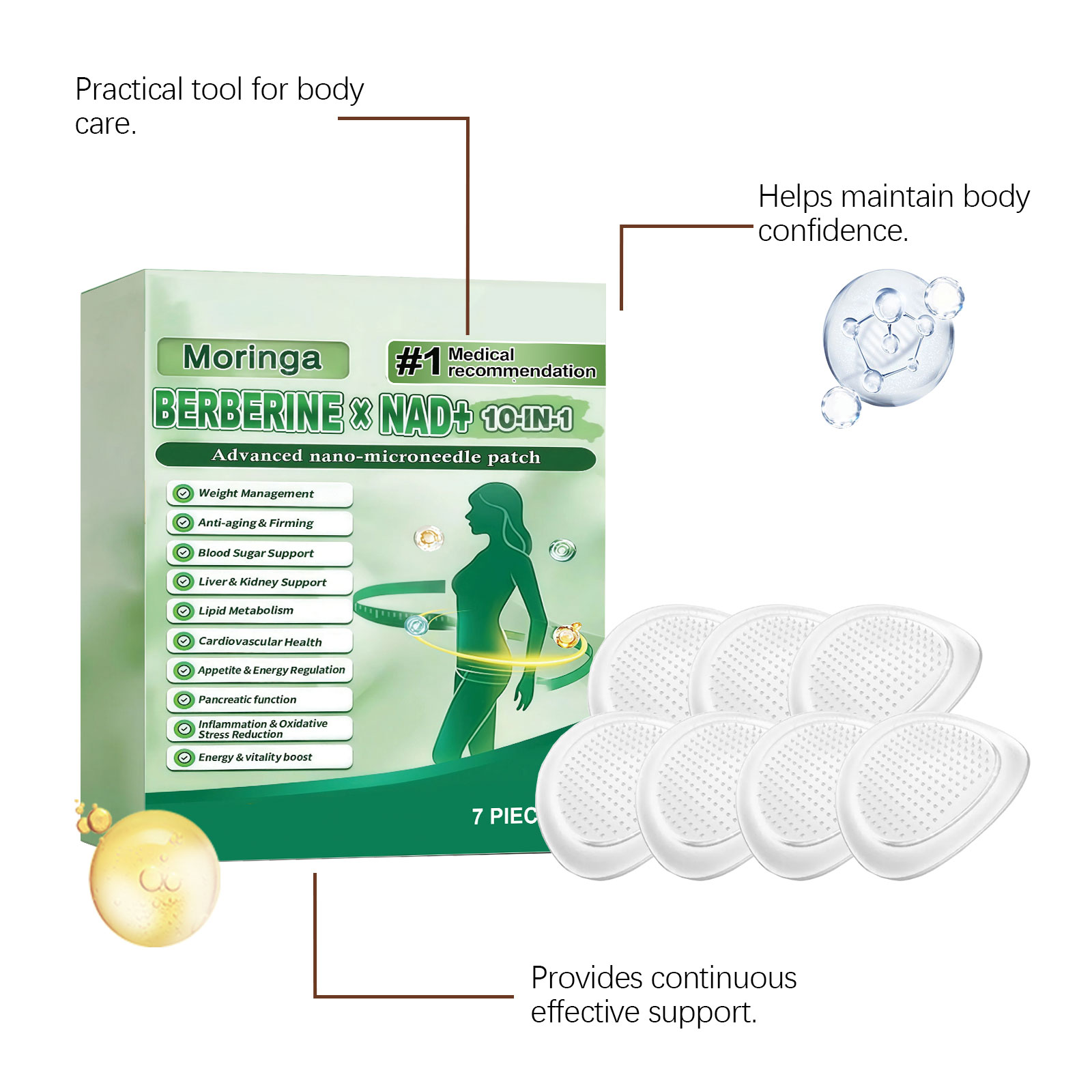 Body Care Patch Mild Formula Lightweight Breathable Skin Friendly Portable Simple Daily Body Treatment