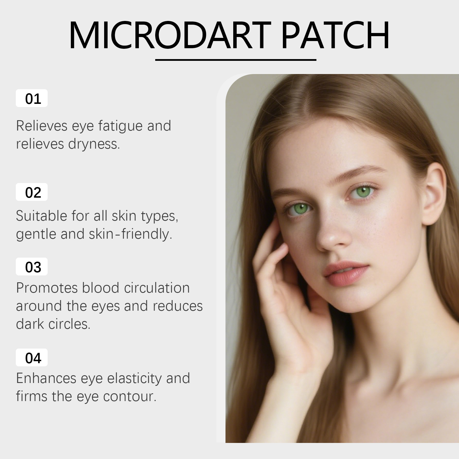 Eye Care Patch Mild Ingredient Moisturizing Soft Tight Fit Daily Skin Care Around Eyes