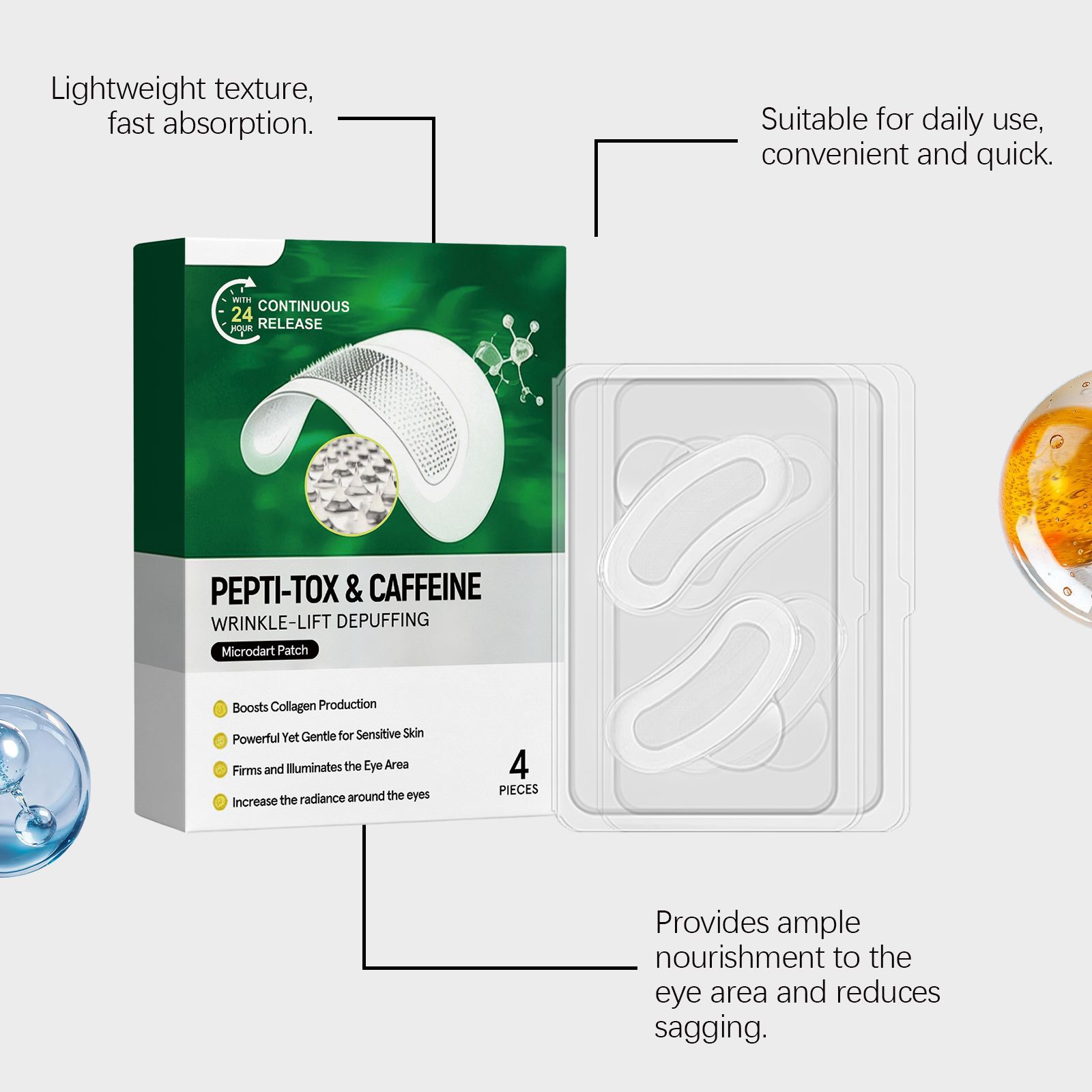 Eye Care Patch Mild Ingredient Moisturizing Soft Tight Fit Daily Skin Care Around Eyes