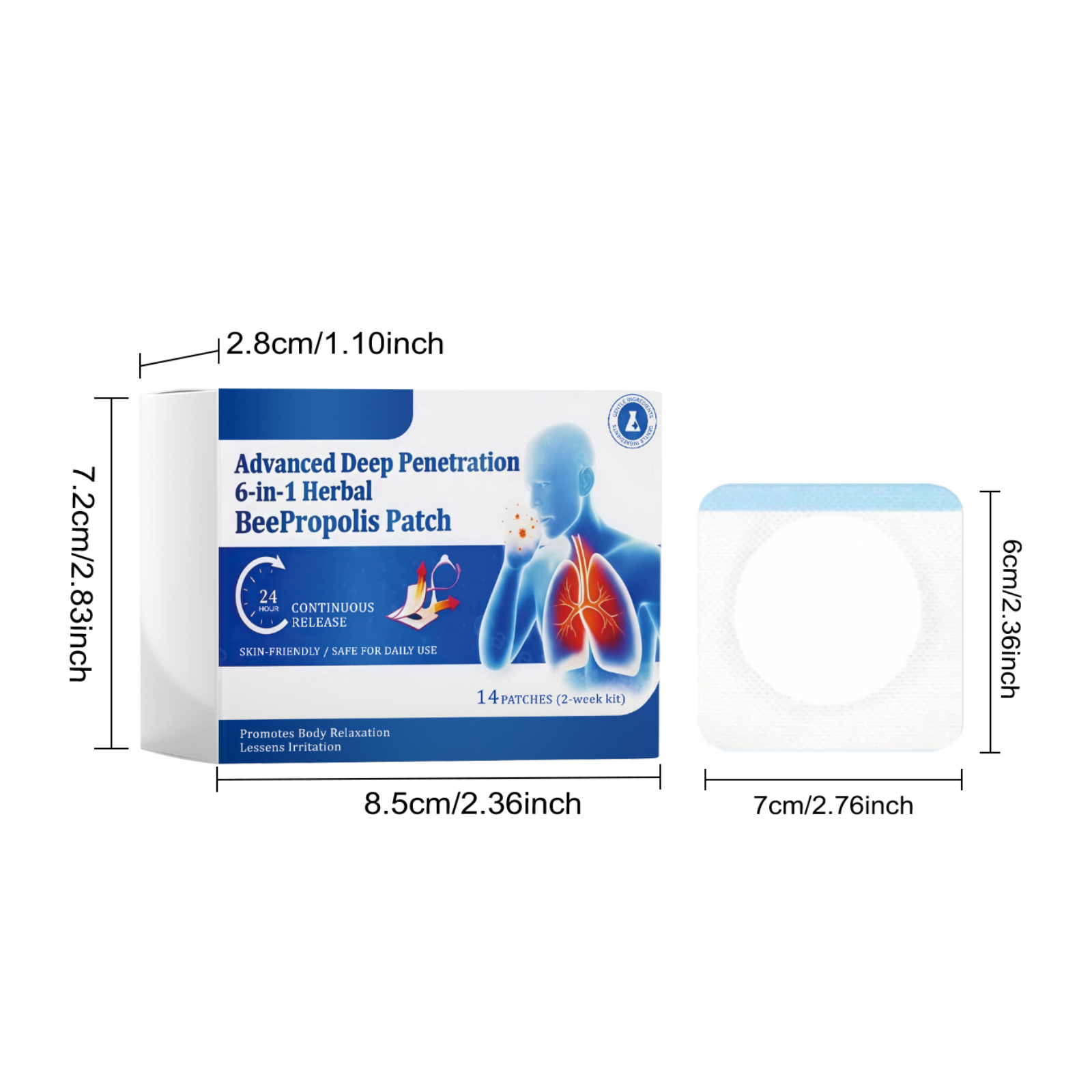 Body Care Patch Mild Plant Formula Gentle Healthy Fresh Comfort Portable Daily Maintenance Protection