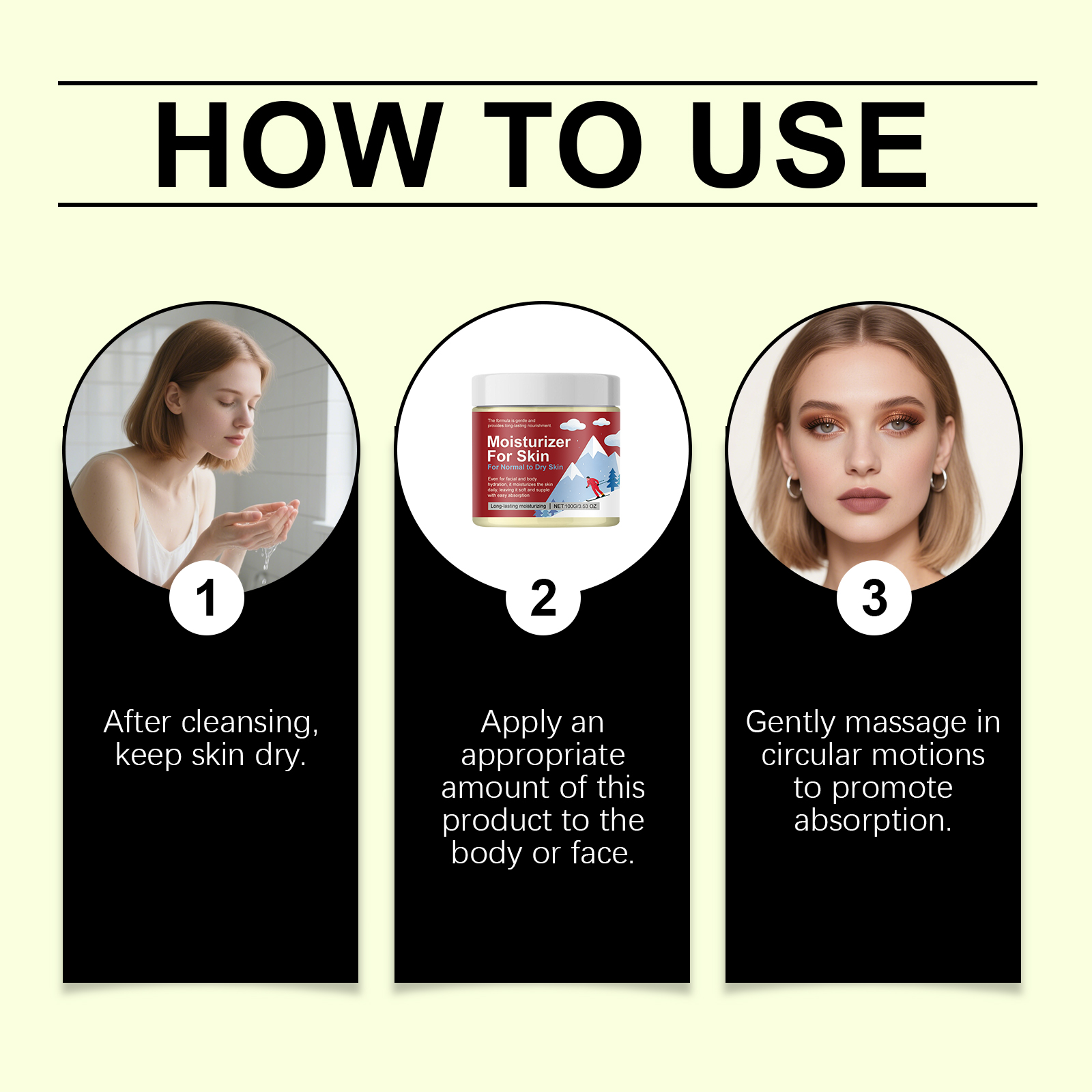 Skin Moisturizing Cream Nourishes Facial Skin Hydrating Light Soft Texture Refreshing Day Night Applicable Care Cream