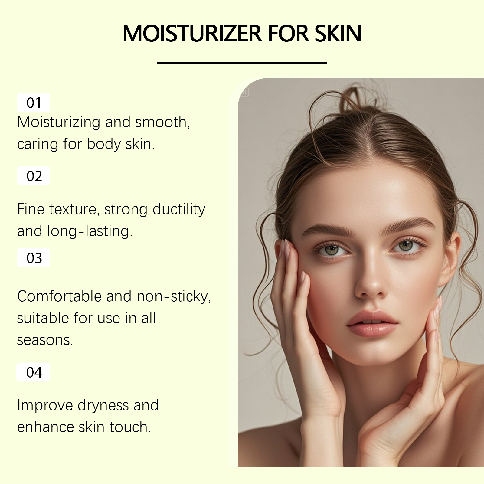 Skin Moisturizing Cream Nourishes Facial Skin Hydrating Light Soft Texture Refreshing Day Night Applicable Care Cream