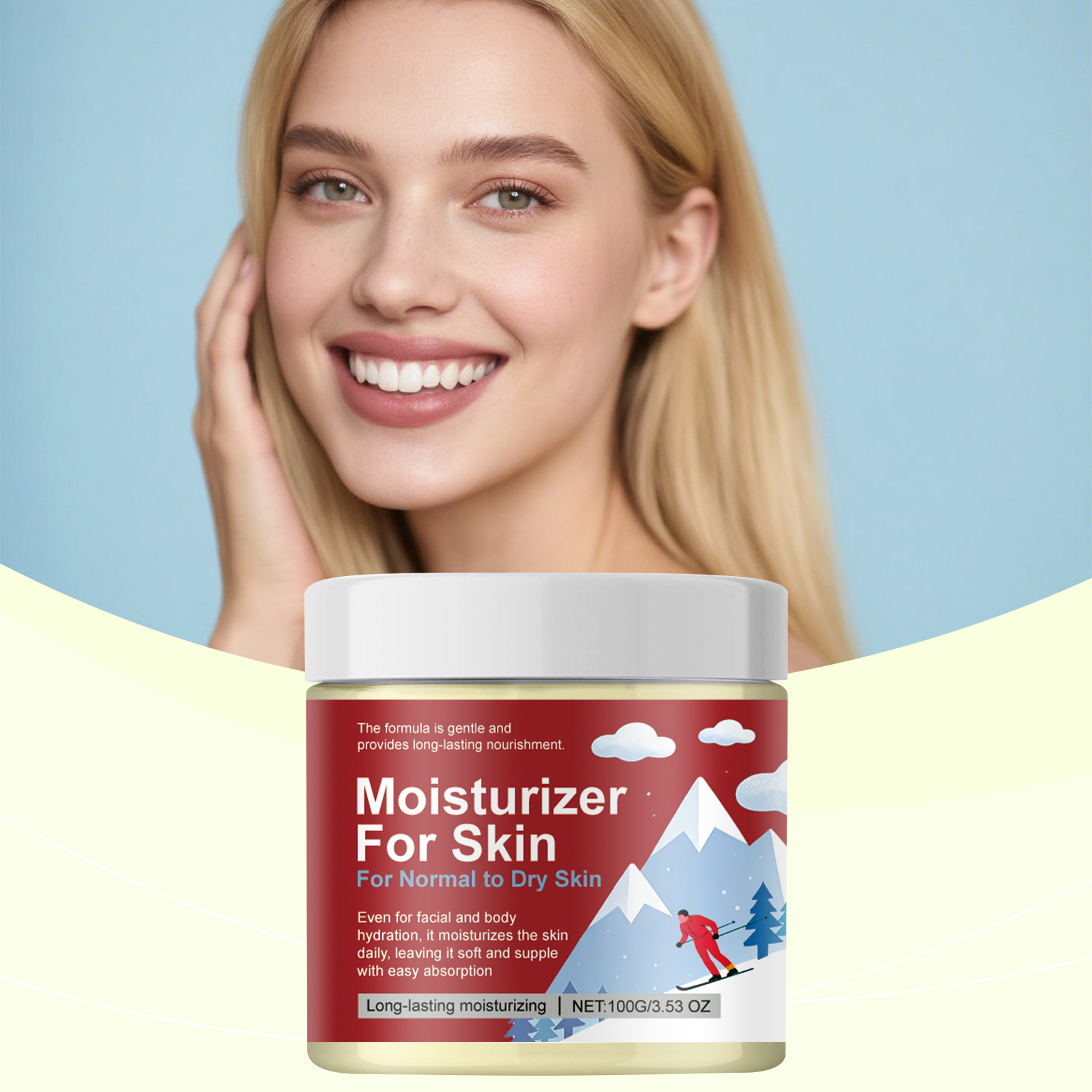 Skin Moisturizing Cream Nourishes Facial Skin Hydrating Light Soft Texture Refreshing Day Night Applicable Care Cream