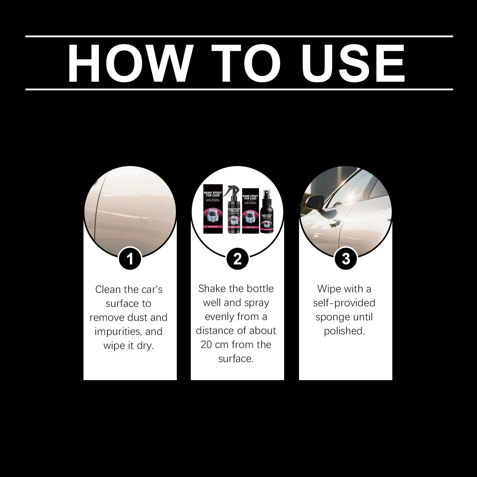 Automobile Nano Coating Spray Surface Paint Remover Portable Daily Cleaning Renovation Coating Mist
