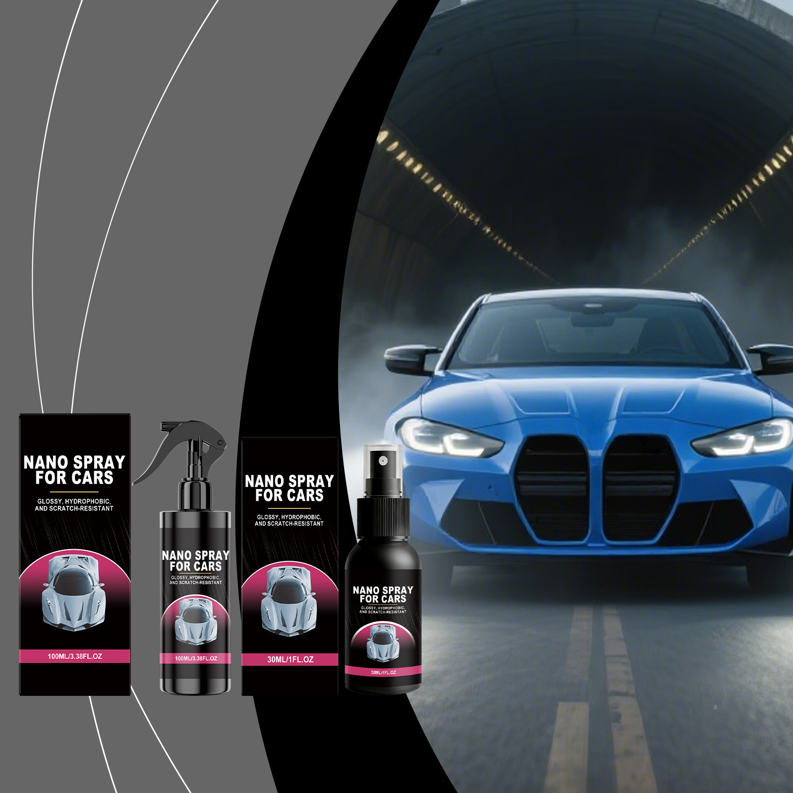 Automobile Nano Coating Spray Surface Paint Remover Portable Daily Cleaning Renovation Coating Mist