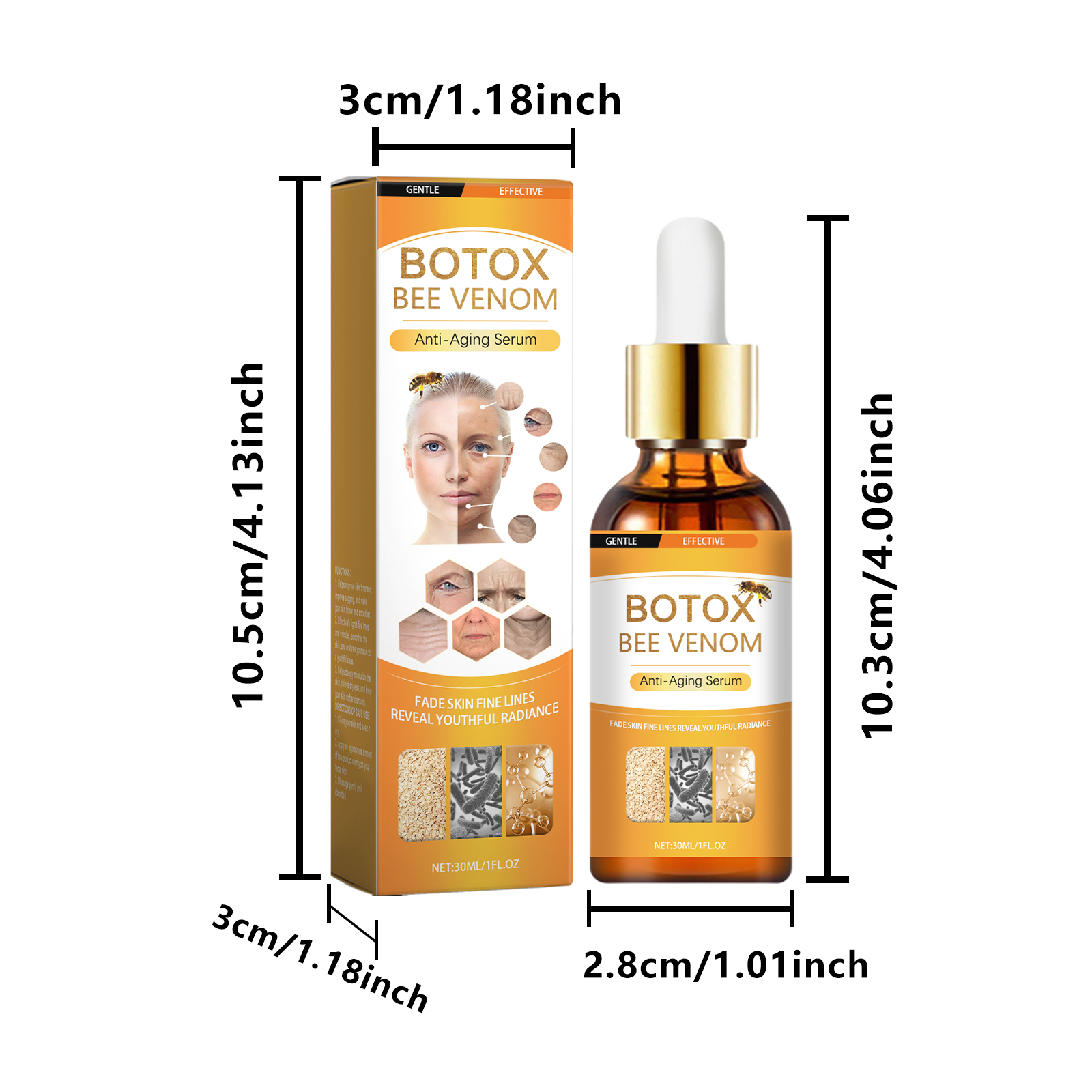 Bee Venom Essence Liquid Hydrating Moisturizing Firming Smoothing Facial Skin Care Product