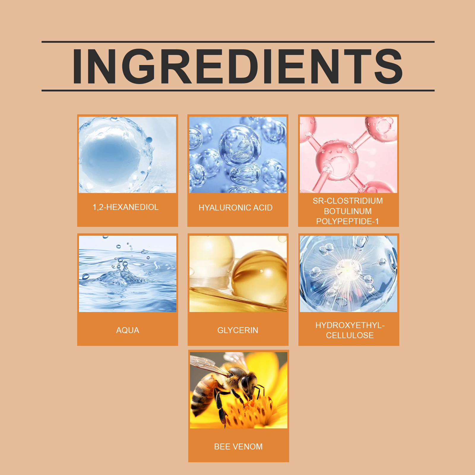 Bee Venom Essence Liquid Hydrating Moisturizing Firming Smoothing Facial Skin Care Product