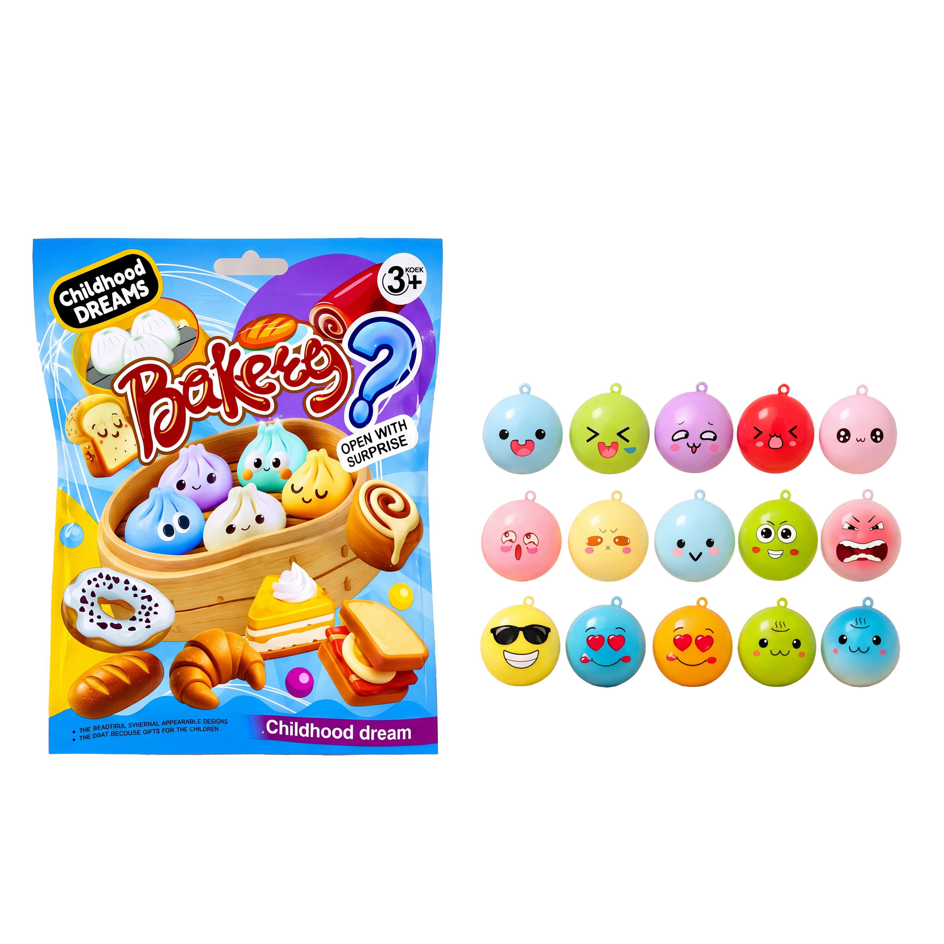 Emoji Ornament Blind Bag Creative Expression Pendant Multicolored Interactive Stress Relief Blind Box Exquisite Interesting Colorful Decorations