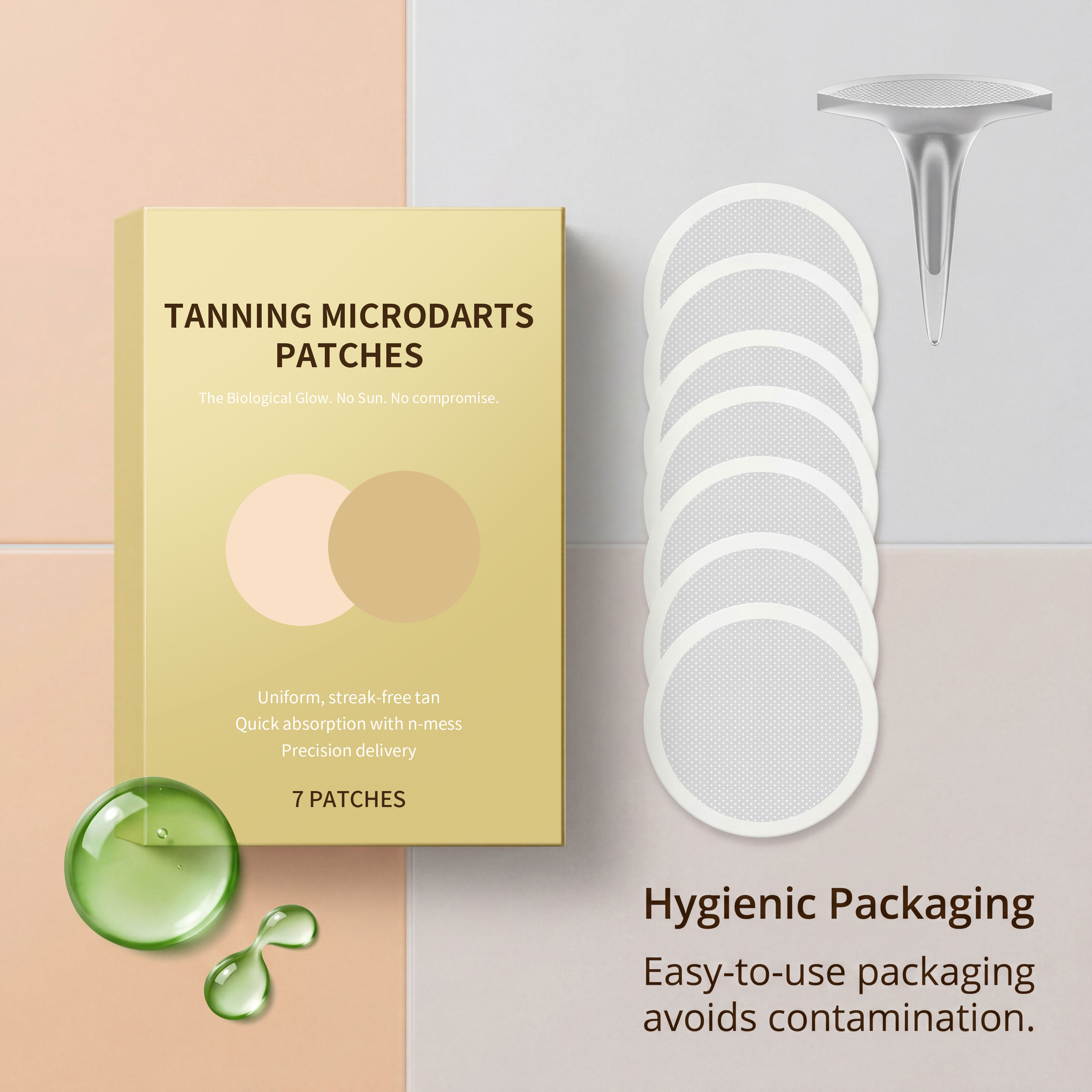 Skin Darkening Care Patch Skin‑Friendly Breathable Glossy Comfortable Outdoor Sun‑Free Tanning Create Natural Wheat Colored Skin