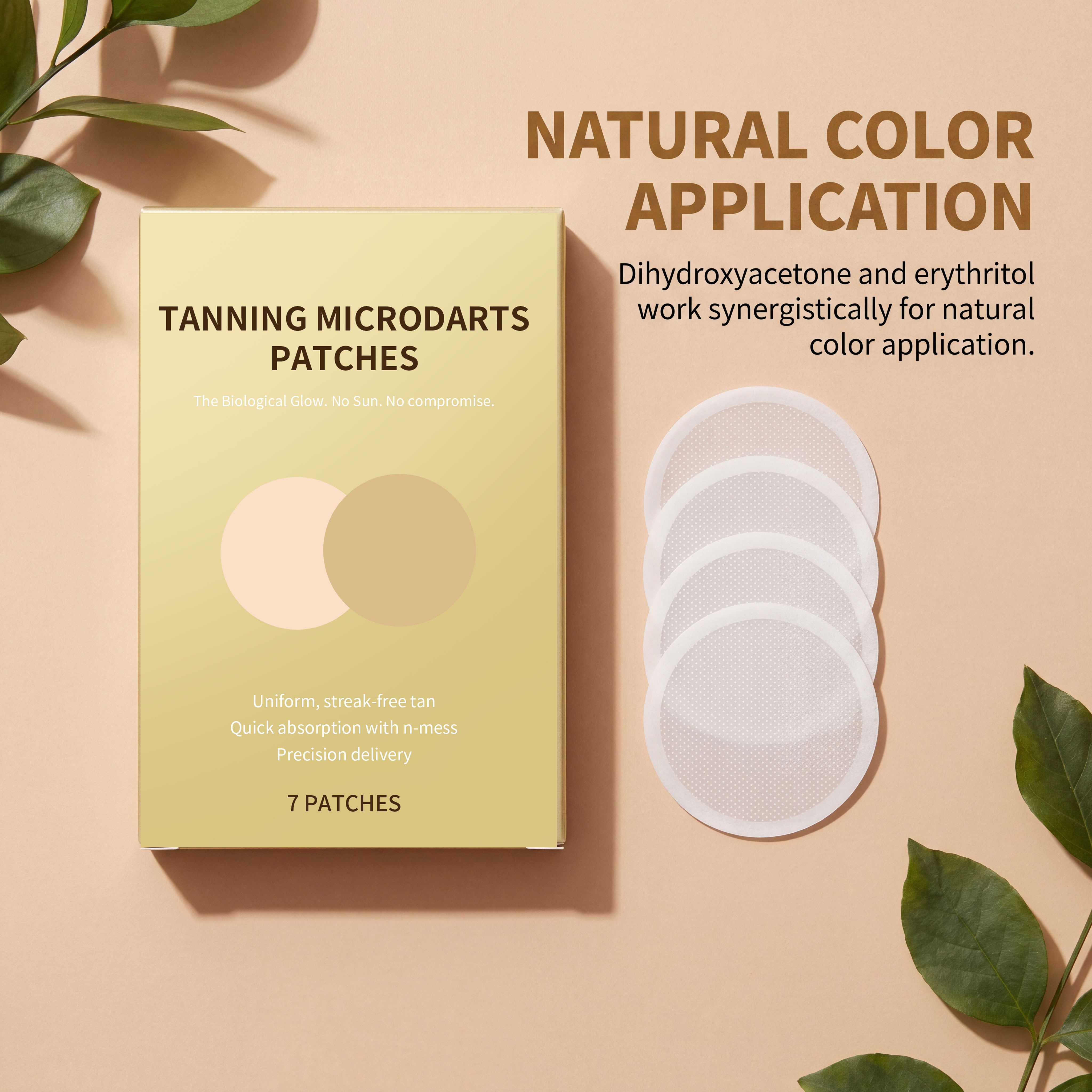 Skin Darkening Care Patch Skin‑Friendly Breathable Glossy Comfortable Outdoor Sun‑Free Tanning Create Natural Wheat Colored Skin