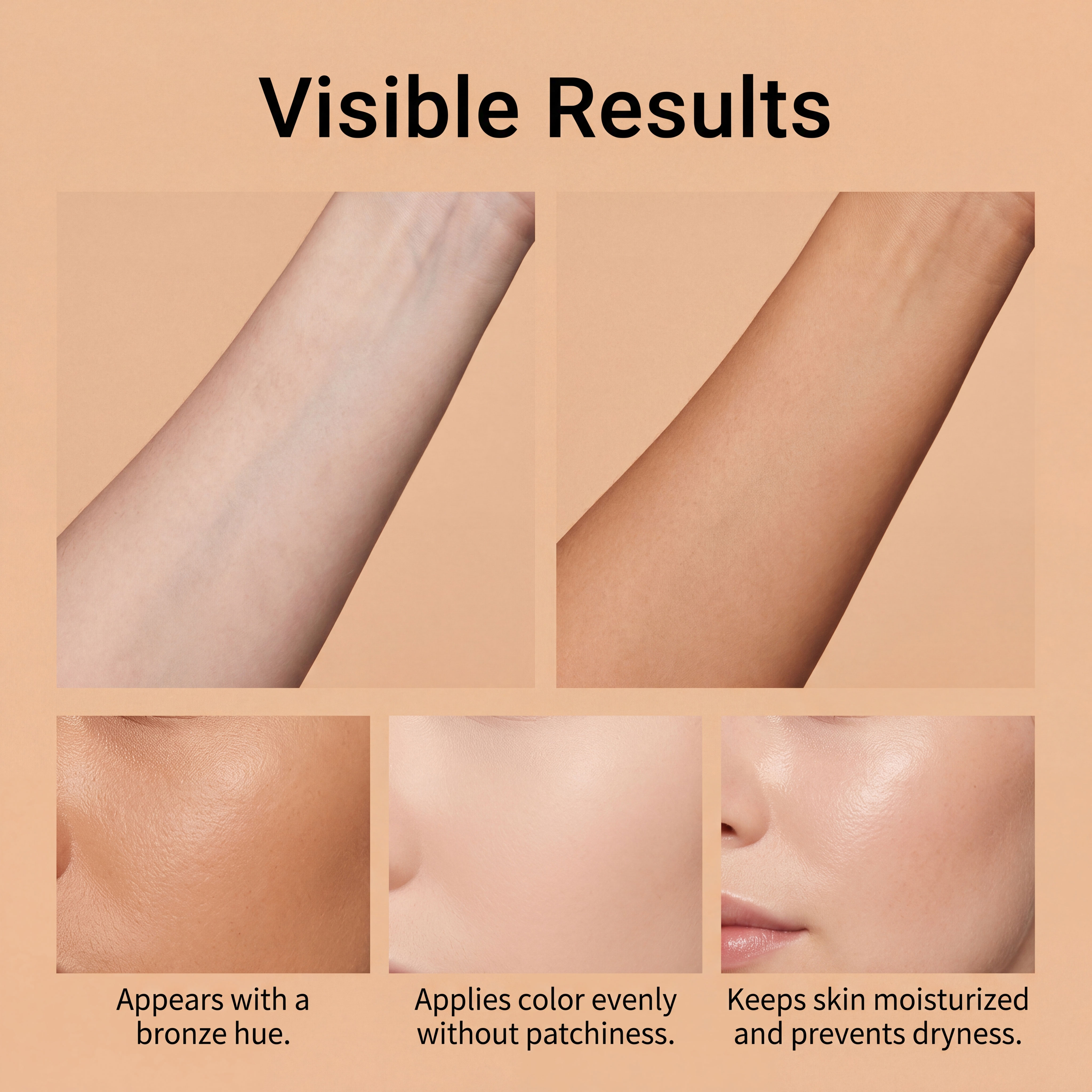 Skin Darkening Care Patch Skin‑Friendly Breathable Glossy Comfortable Outdoor Sun‑Free Tanning Create Natural Wheat Colored Skin