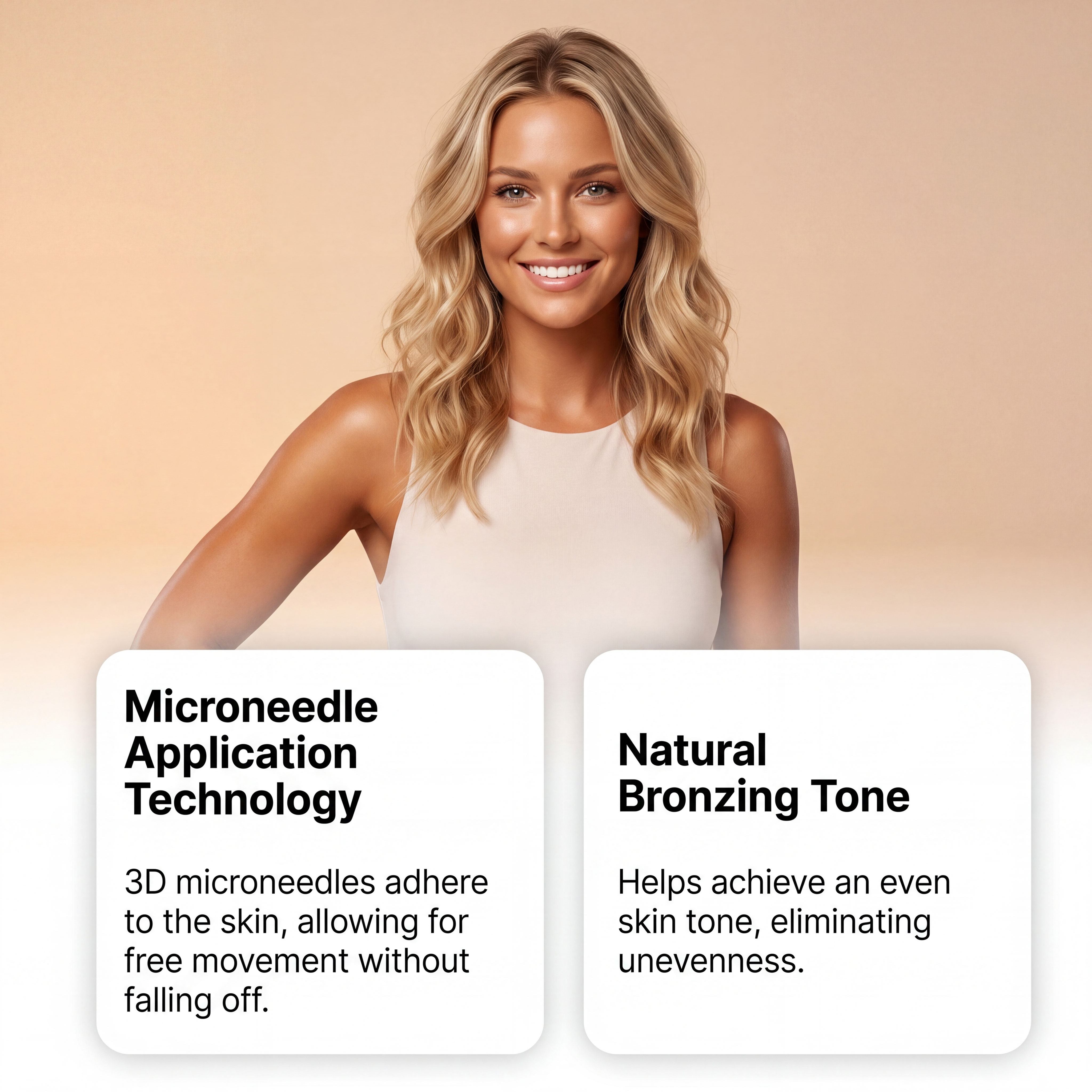 Skin Darkening Care Patch Skin‑Friendly Breathable Glossy Comfortable Outdoor Sun‑Free Tanning Create Natural Wheat Colored Skin