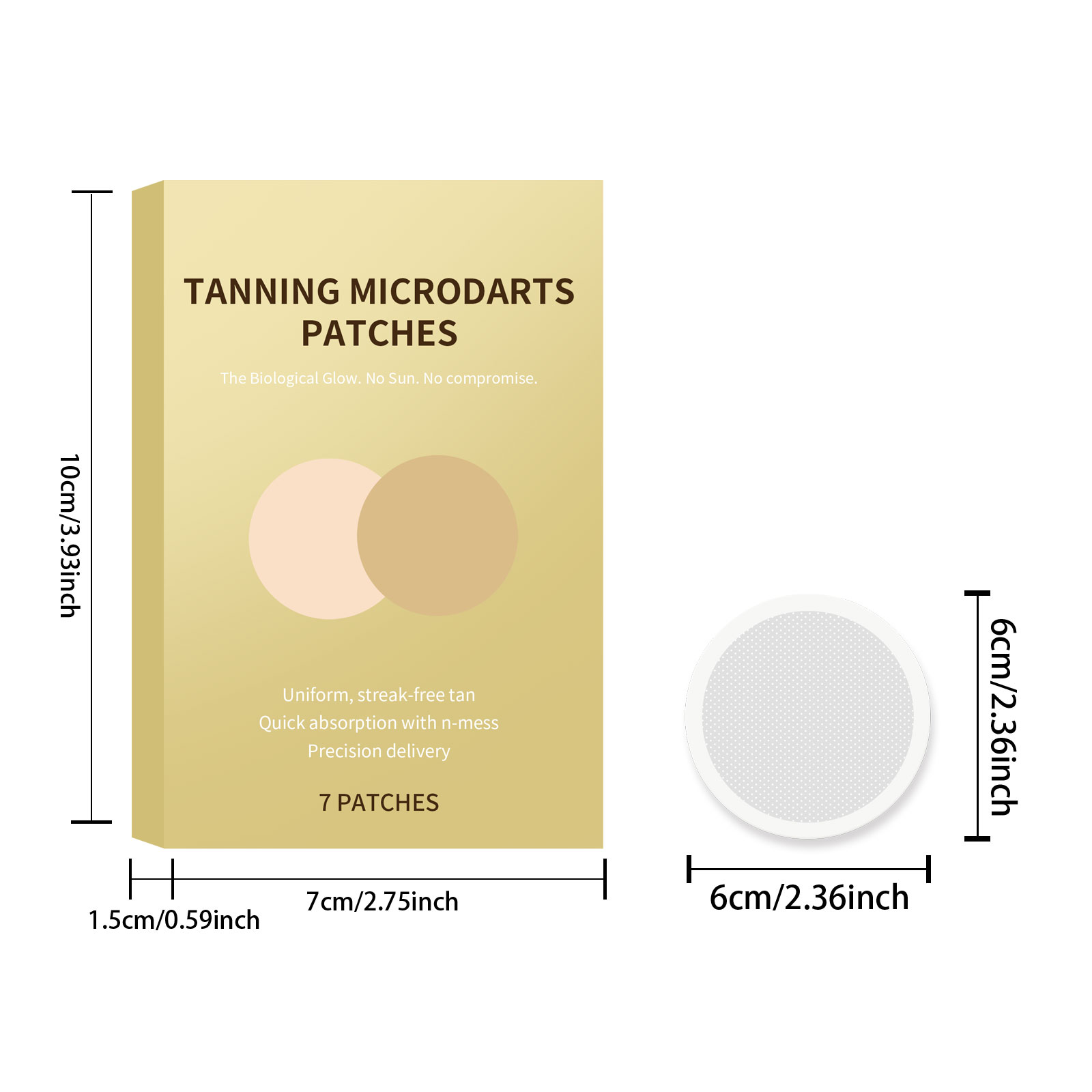 Skin Darkening Care Patch Skin‑Friendly Breathable Glossy Comfortable Outdoor Sun‑Free Tanning Create Natural Wheat Colored Skin
