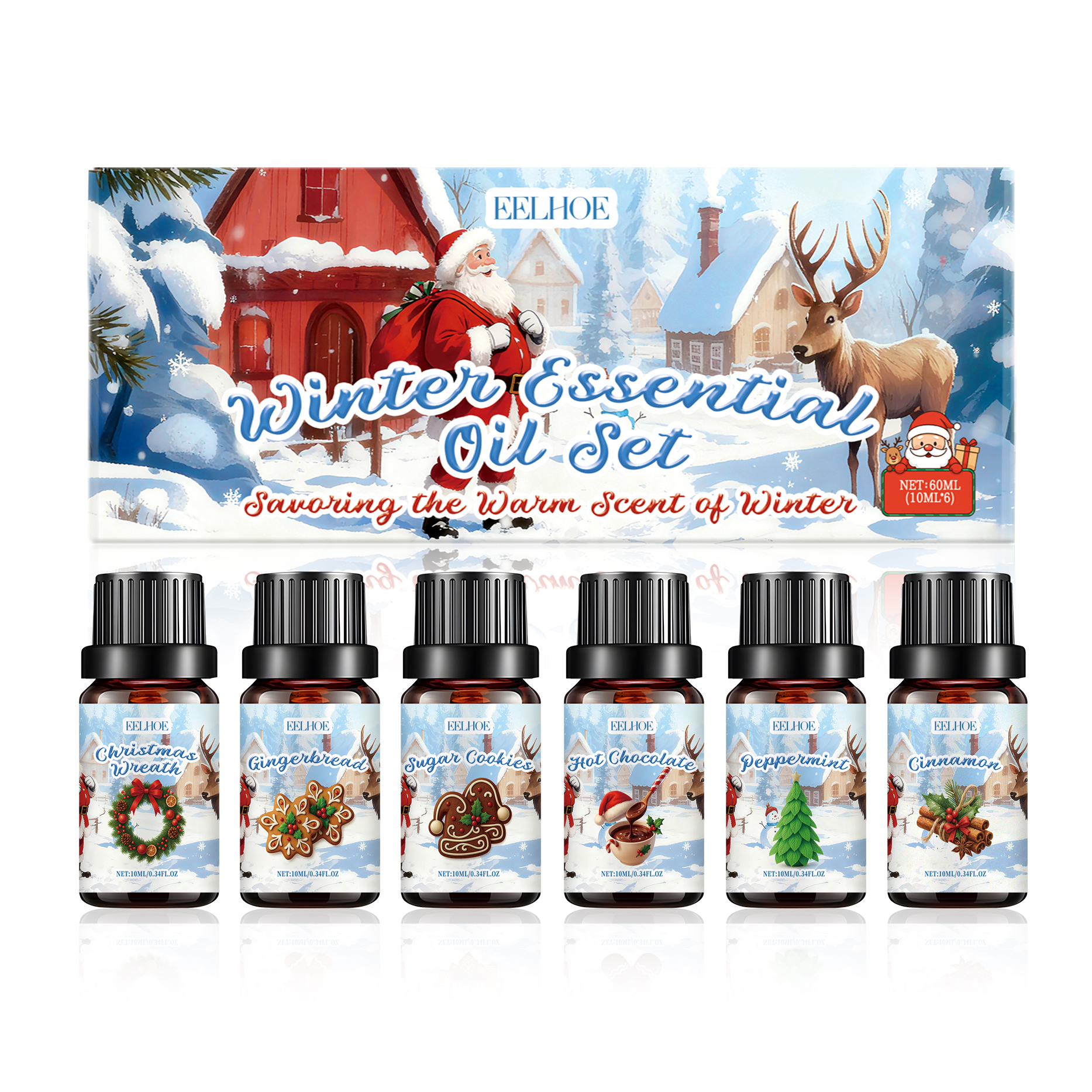 Winter Aroma Essential Oil Set Makes Fresh Indoor Air Create Festive Atmosphere Household Use