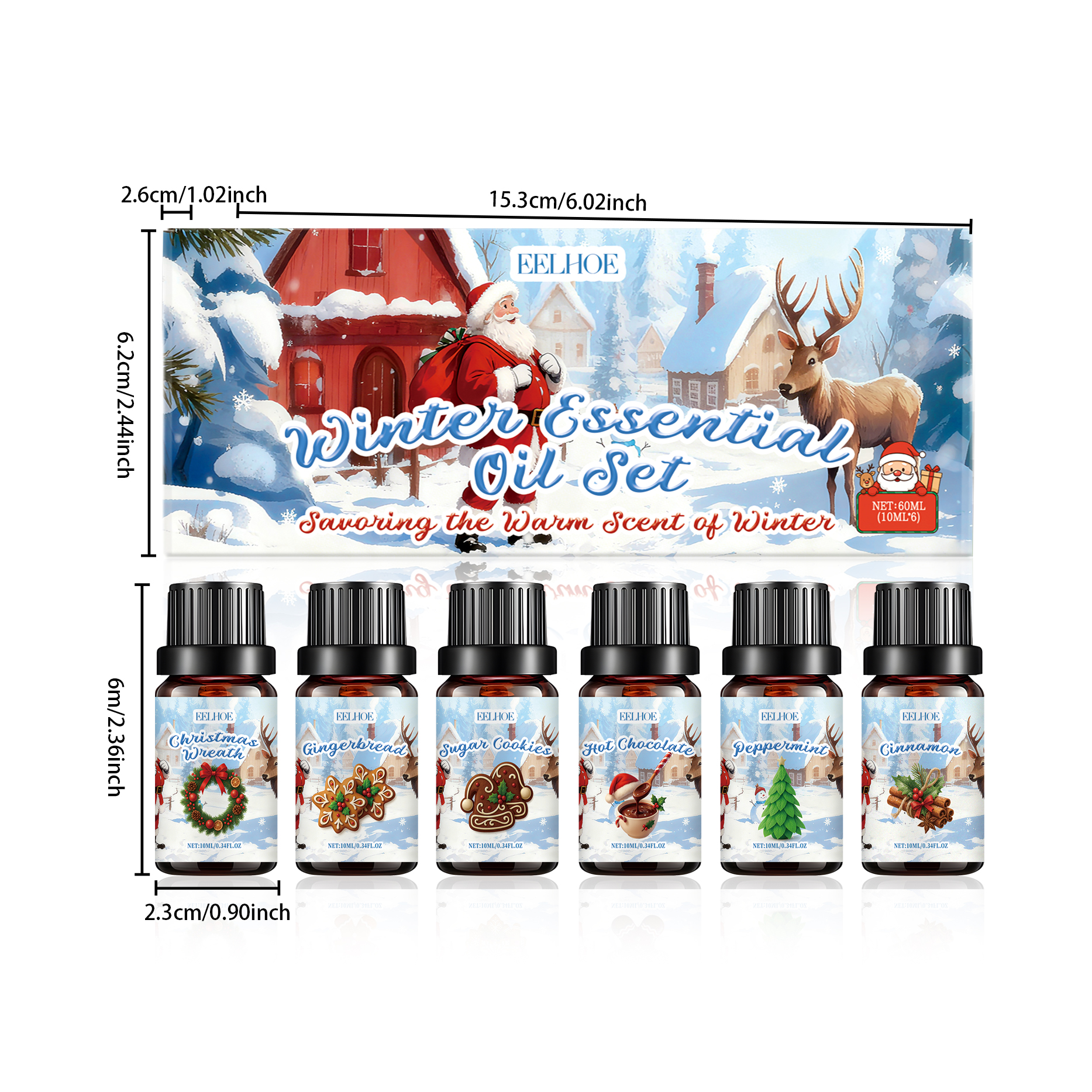 Winter Aroma Essential Oil Set Makes Fresh Indoor Air Create Festive Atmosphere Household Use