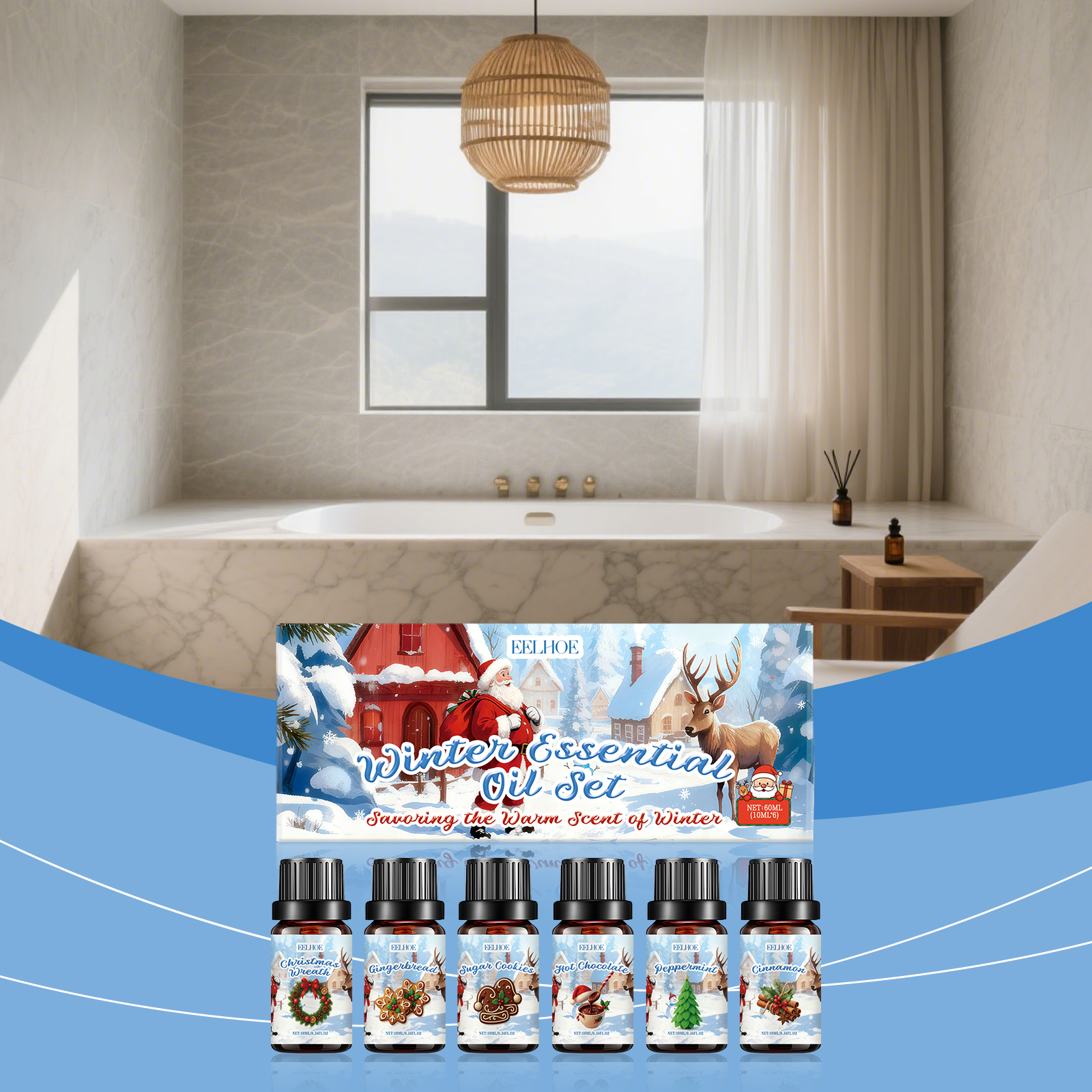 Winter Aroma Essential Oil Set Makes Fresh Indoor Air Create Festive Atmosphere Household Use