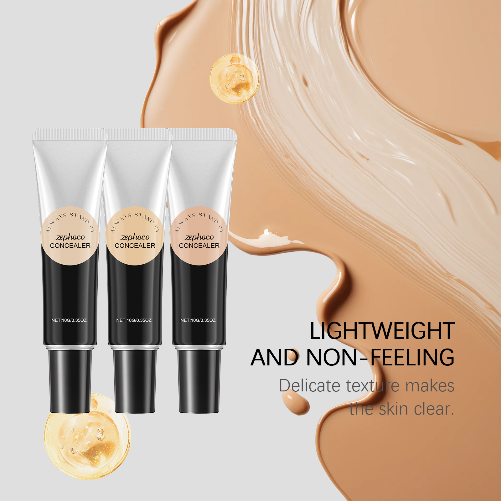 (Natural) Waterproof Moisturizing Concealer Hydrates Nourishes Skin Light Matte Oily Dry Skin Clear Texture
