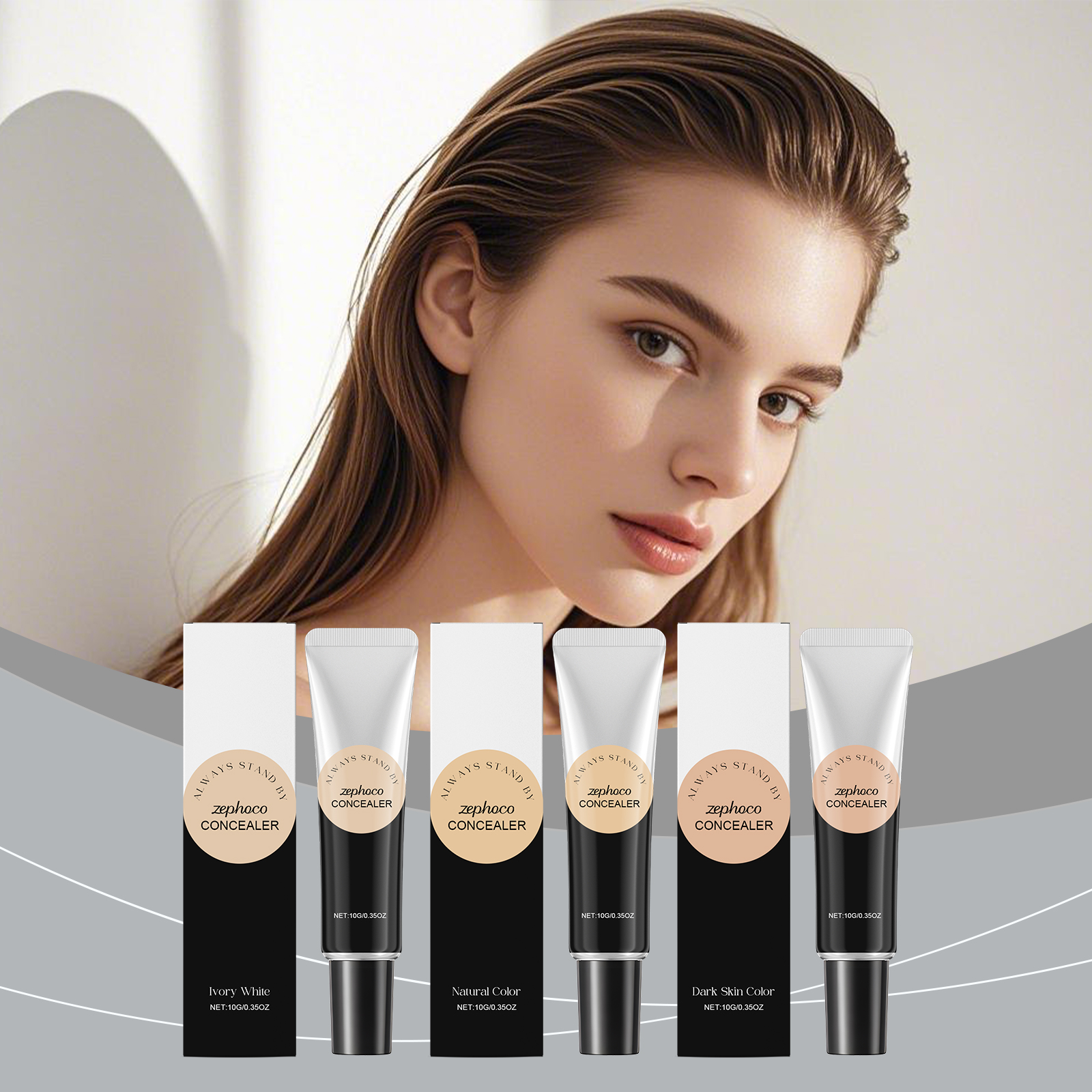 (Natural) Waterproof Moisturizing Concealer Hydrates Nourishes Skin Light Matte Oily Dry Skin Clear Texture