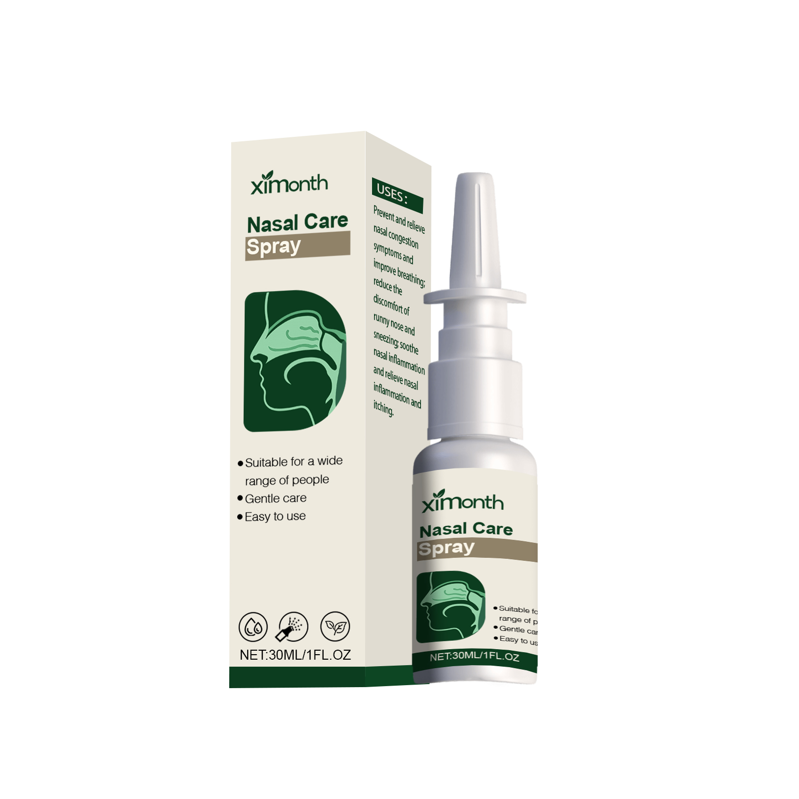 Nasal Care Spray Using Xanthium Plant Extract For Nasal Congestion Cleansing Moisturizing Care