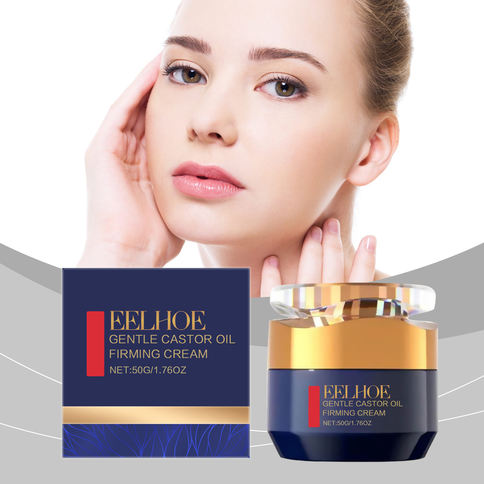 Castor Oil Moisturizing Face Cream Hydrates Nourishes Skin Fades Facial Fine Lines Moisturizes And Softens