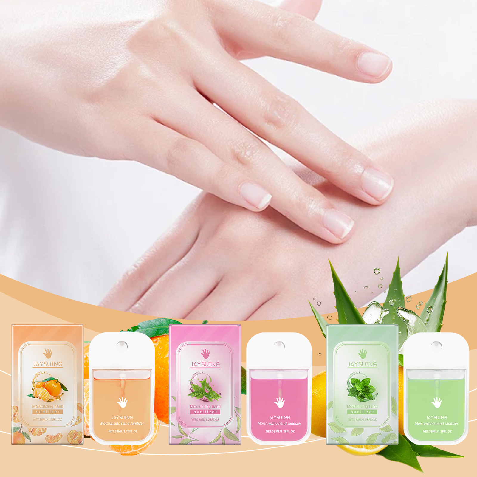 (Mint) Portable Hand Sanitizer Spray Gentle Cleanses Hands Keeps Hands Clean Convenient Hand Wash