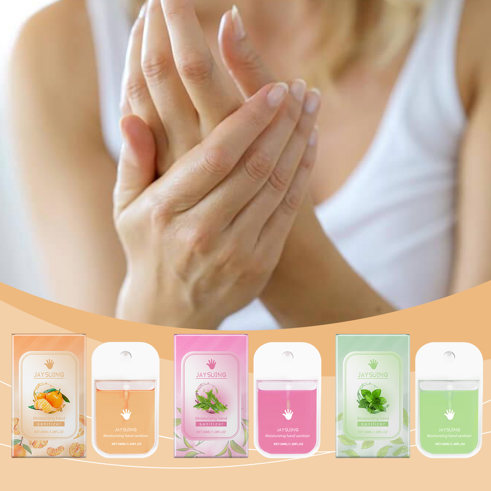 (Mint) Portable Hand Sanitizer Spray Gentle Cleanses Hands Keeps Hands Clean Convenient Hand Wash