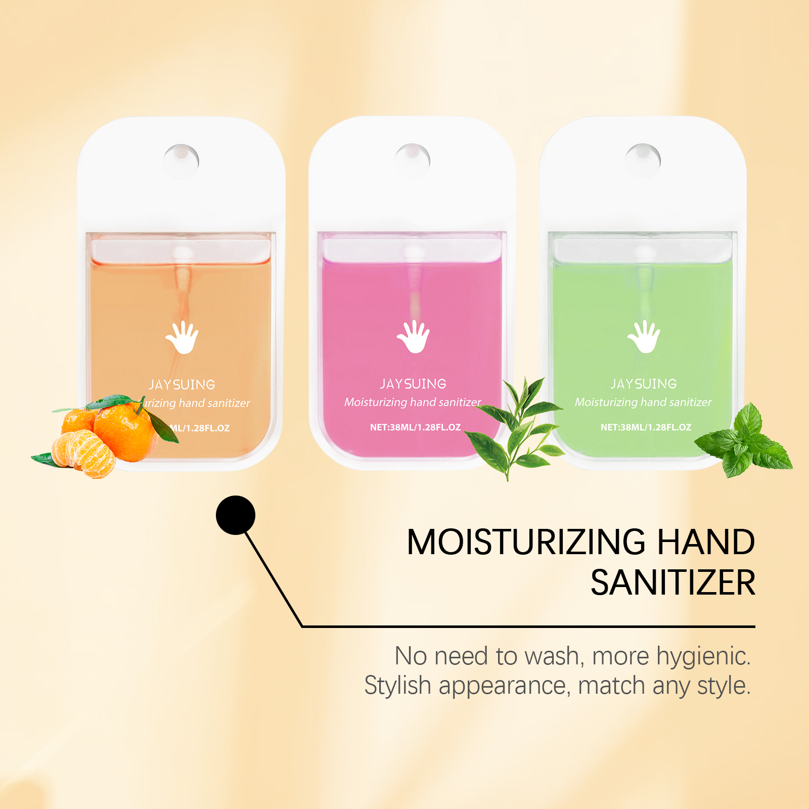 (Mint) Portable Hand Sanitizer Spray Gentle Cleanses Hands Keeps Hands Clean Convenient Hand Wash