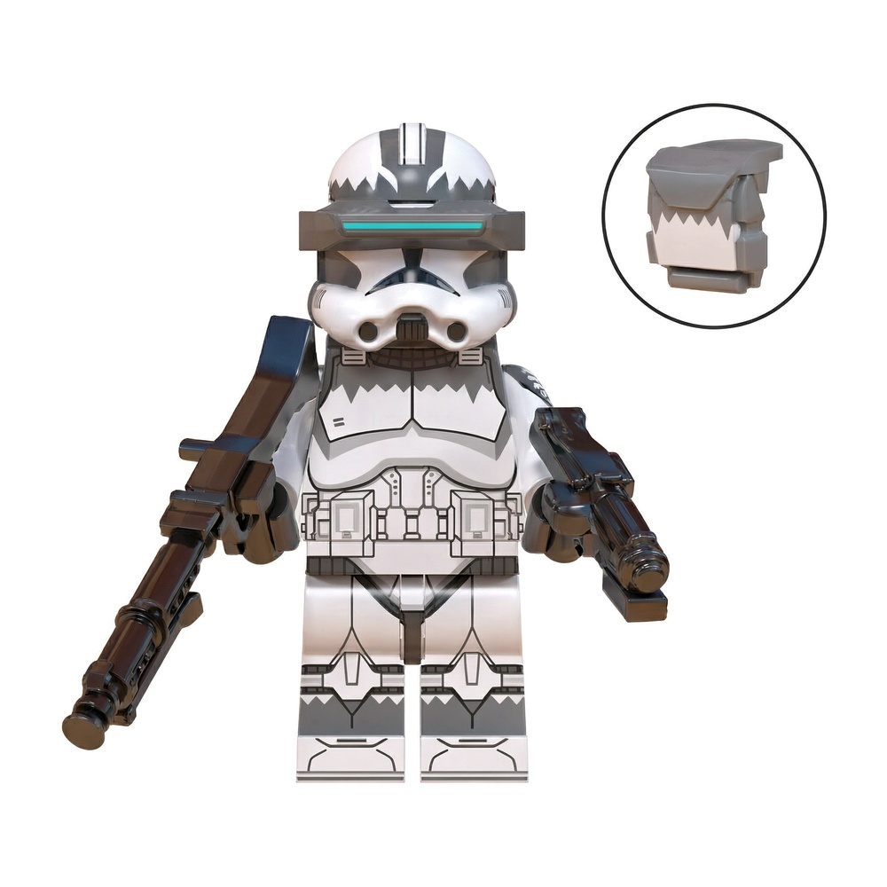 100PCS Star Wars Clone Trooper Cody Rex Commander fit Lego Minifigures - Wolfpack Sergeant