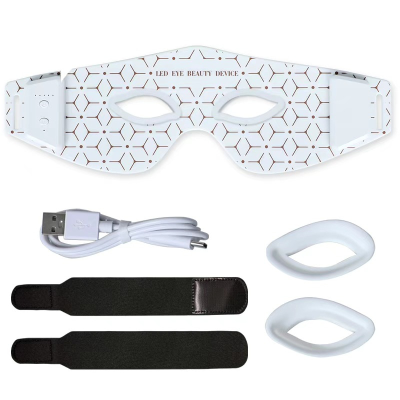 (Black) Red Light Therapy for Eyes Under-Eye Red Light Eye Mask LED Eye Mask Light Care Device for Eye Area Relaxation