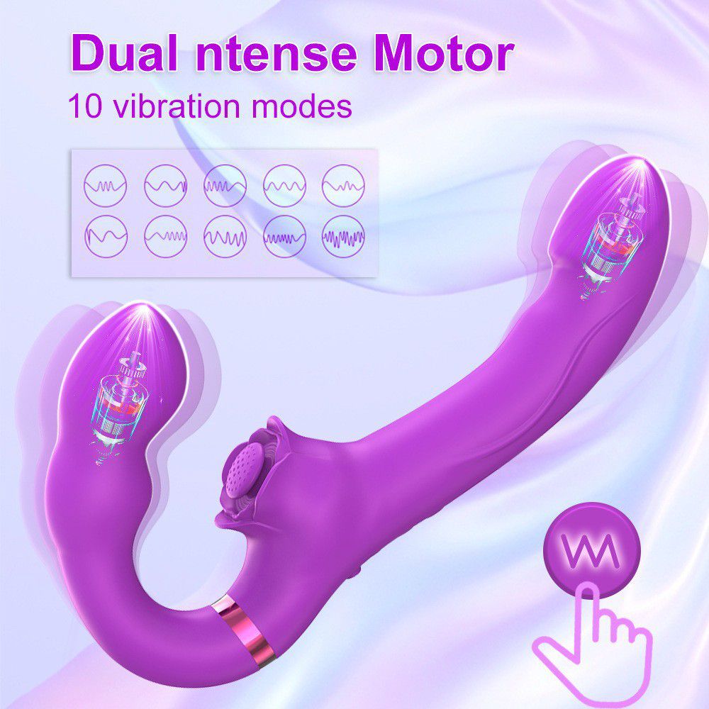 (Purple) Sex Toys Rabbit Vibrators for Women Female Flapping Vibrating Remote Control Dual Vibration Massage Wand Unisex Masturbator Adult Toy