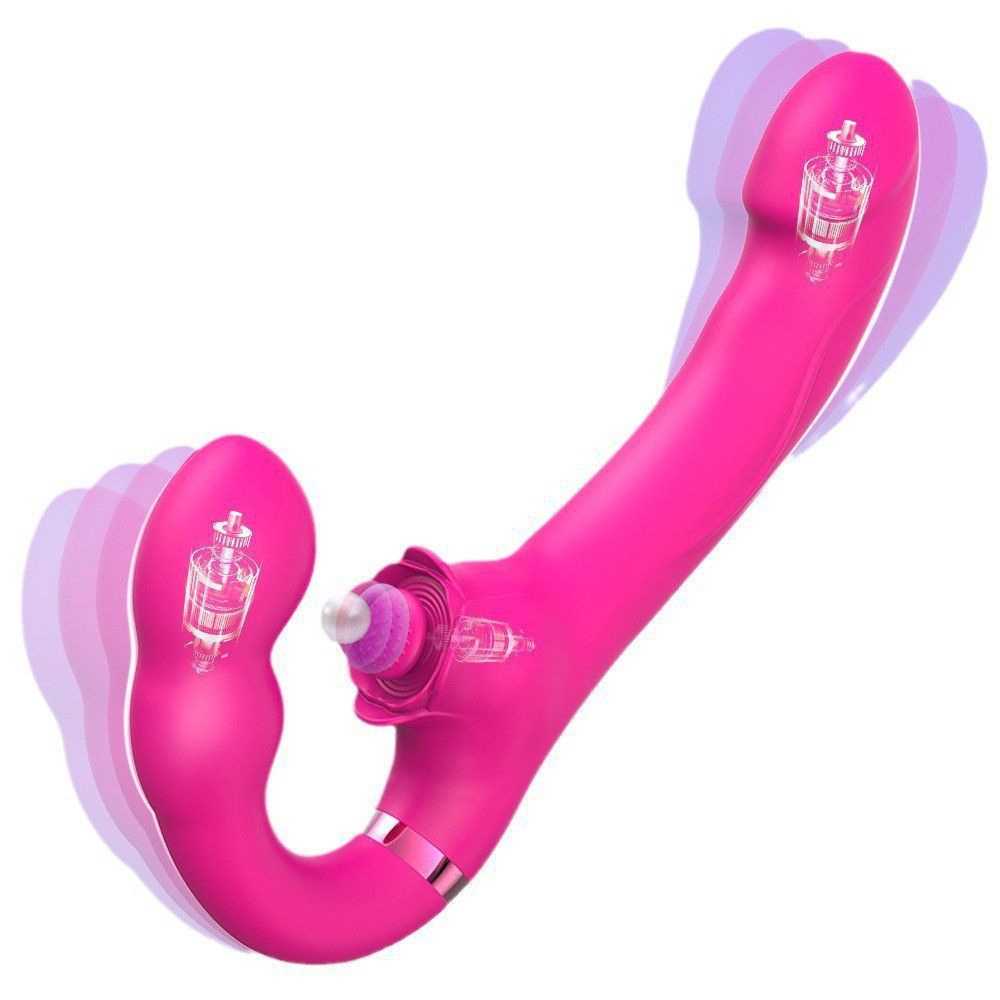 (Rose Red) Sex Toys Rabbit Vibrators for Women Female Flapping Vibrating Remote Control Dual Vibration Massage Wand Unisex Masturbator Adult Toy