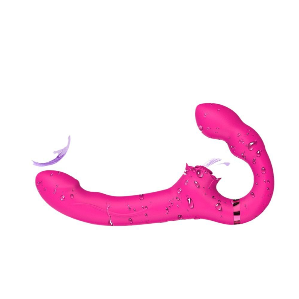 (Rose Red) Sex Toys Rabbit Vibrators for Women Female Flapping Vibrating Remote Control Dual Vibration Massage Wand Unisex Masturbator Adult Toy