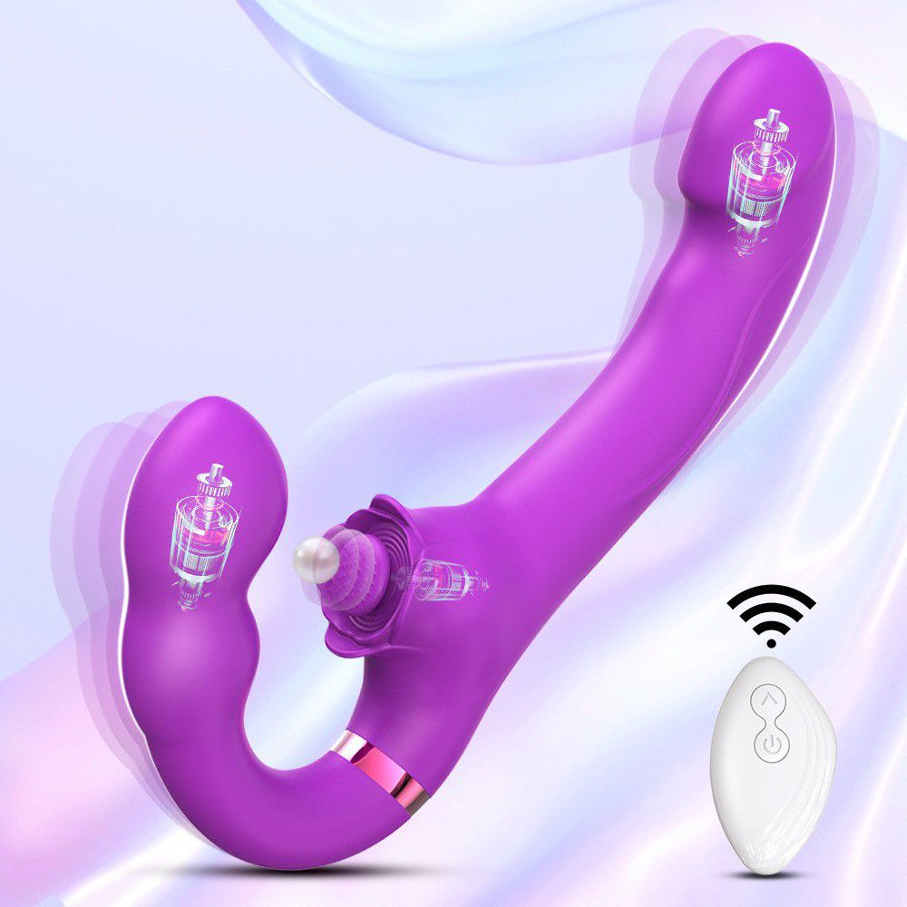 (Purple) Sex Toys Rabbit Vibrators for Women Female Flapping Vibrating Remote Control Dual Vibration Massage Wand Unisex Masturbator Adult Toy
