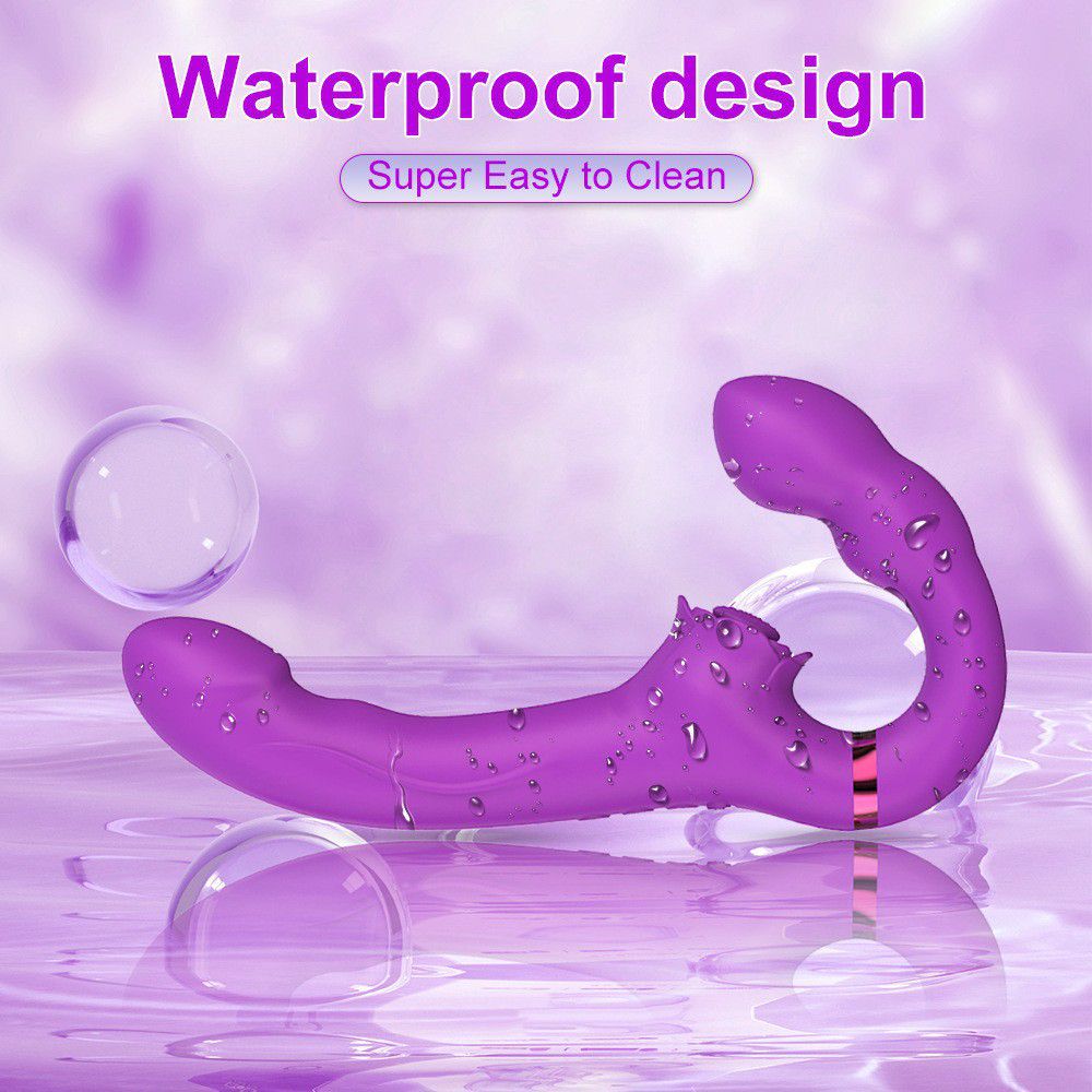 (Purple) Sex Toys Rabbit Vibrators for Women Female Flapping Vibrating Remote Control Dual Vibration Massage Wand Unisex Masturbator Adult Toy