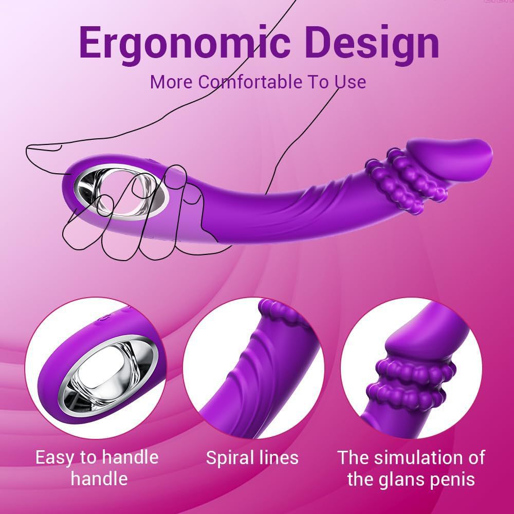 G Spot Vibrator for Women Vibrating Wand Realistic Dildo Massager Adult Sex Toy Female Masturbation Device 10 Frequency Clitoral Stimulator