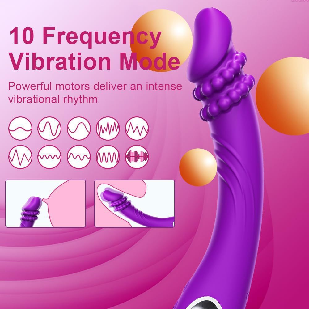 G Spot Vibrator for Women Vibrating Wand Realistic Dildo Massager Adult Sex Toy Female Masturbation Device 10 Frequency Clitoral Stimulator