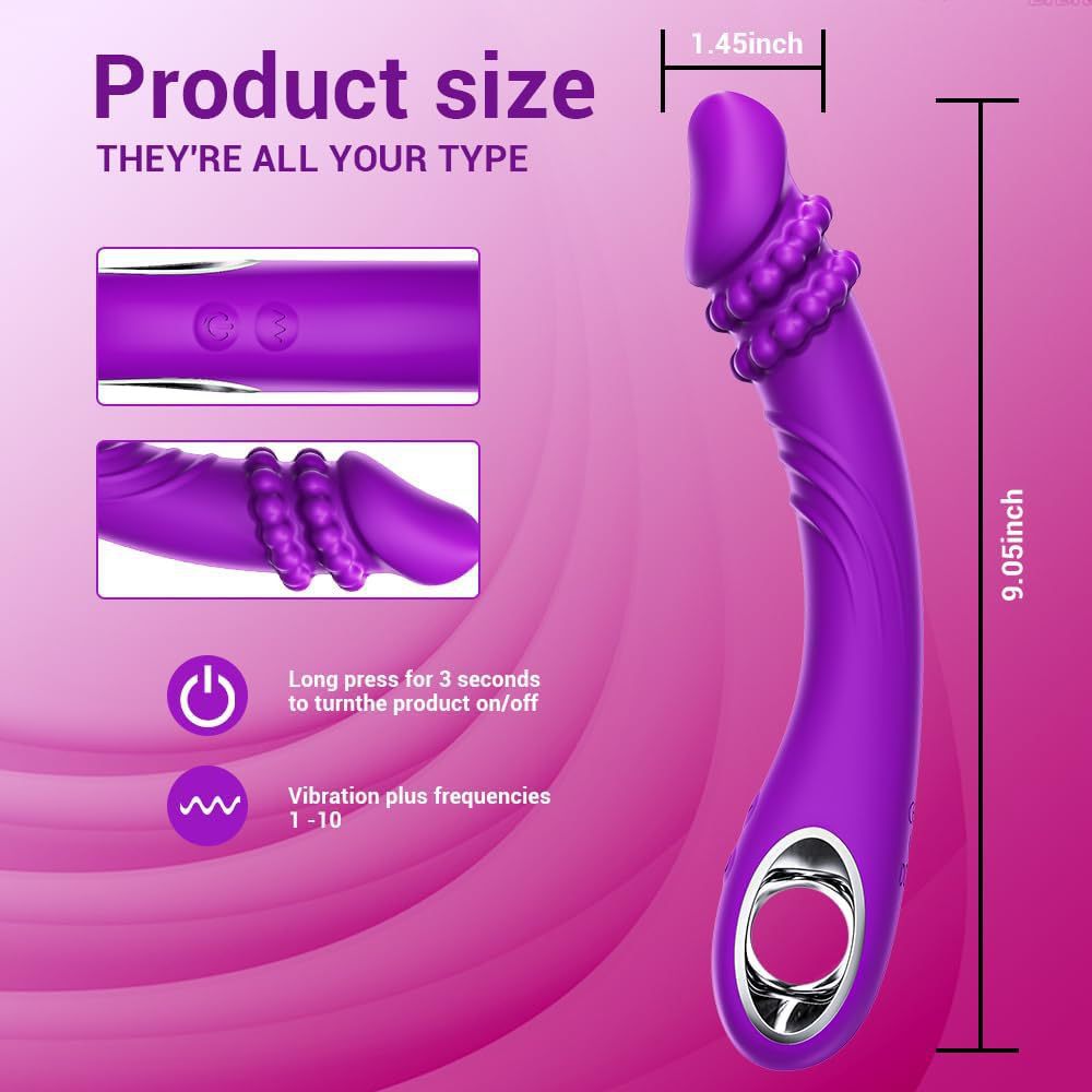G Spot Vibrator for Women Vibrating Wand Realistic Dildo Massager Adult Sex Toy Female Masturbation Device 10 Frequency Clitoral Stimulator