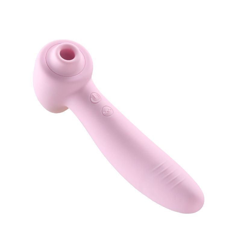 (Pink) Adult Sex Toy Sucking Vibrating Wand Masturbator Vibrator for Women Instant Orgasm Strong Vibration Insertable Massage Wand for Female