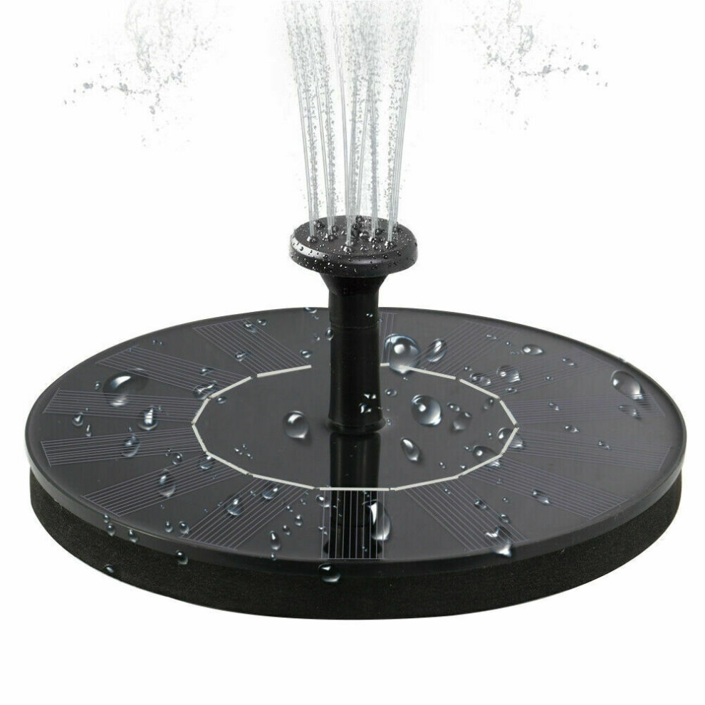 Solar Powered Fountain Bird Bath Water Pump Floating Pond Garden Pool Outside UK